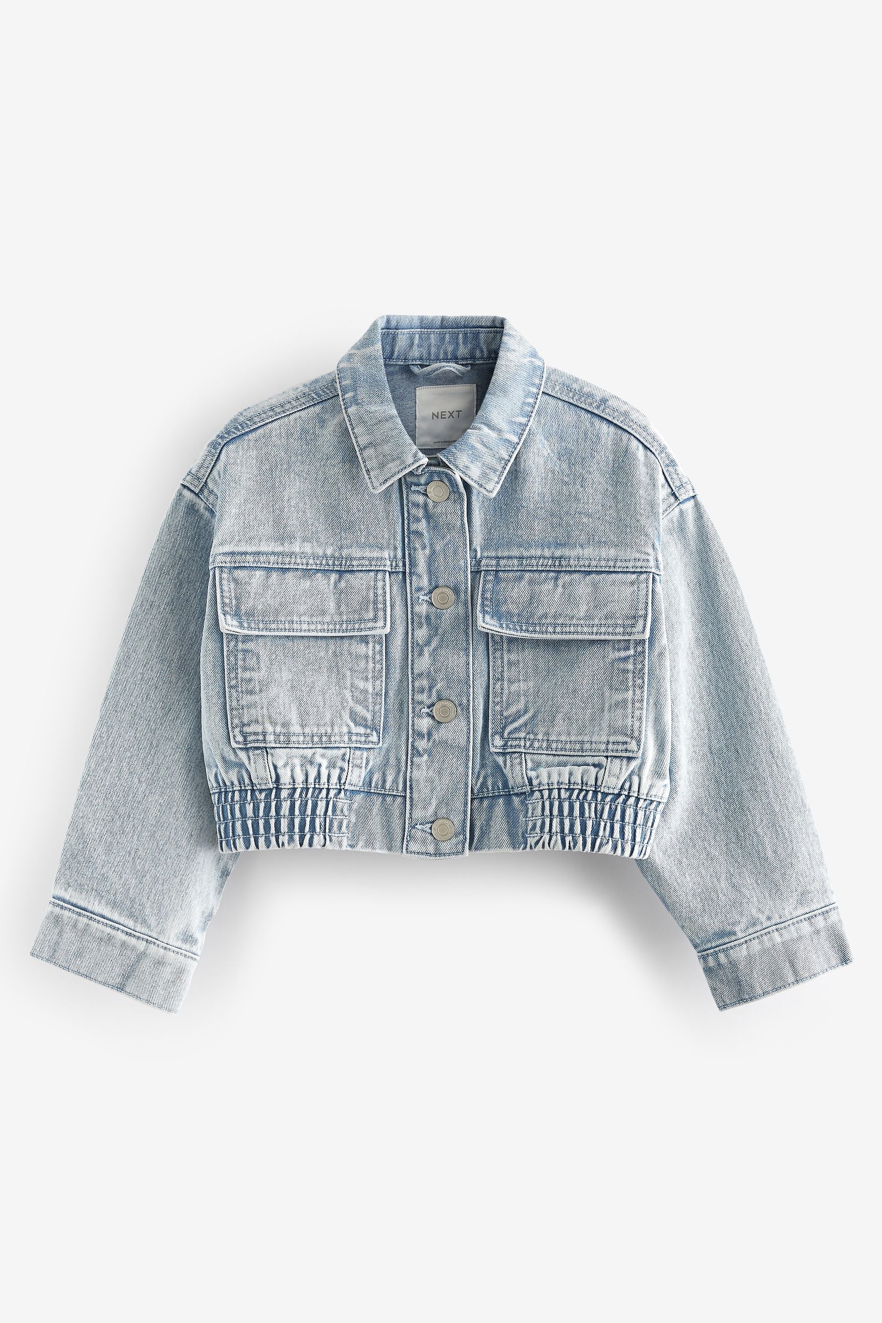 Bleach Wash Crop Denim Jacket (3-16yrs)