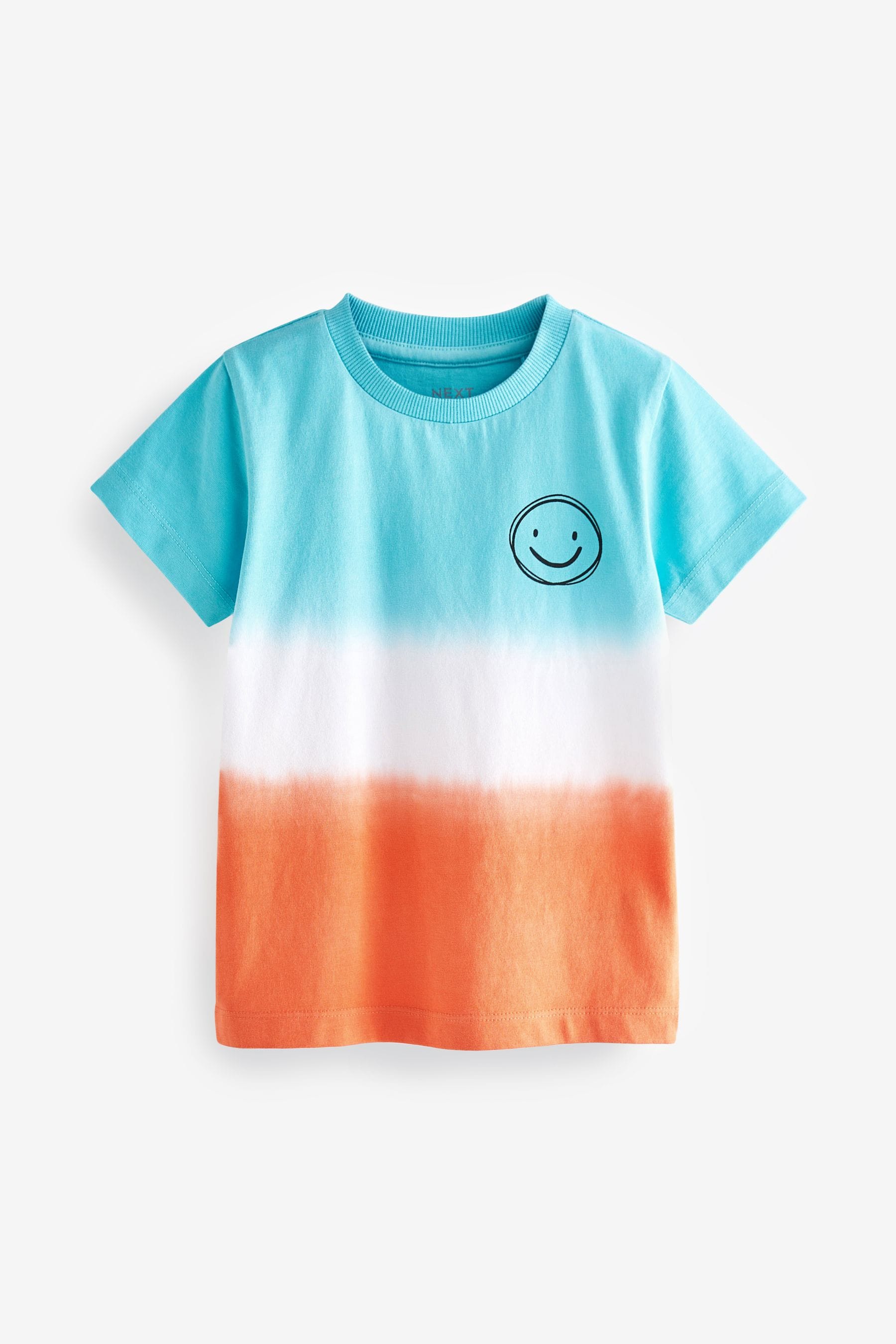 Blue/Orange Short Sleeve Tie Dye T-Shirt (3mths-7yrs)