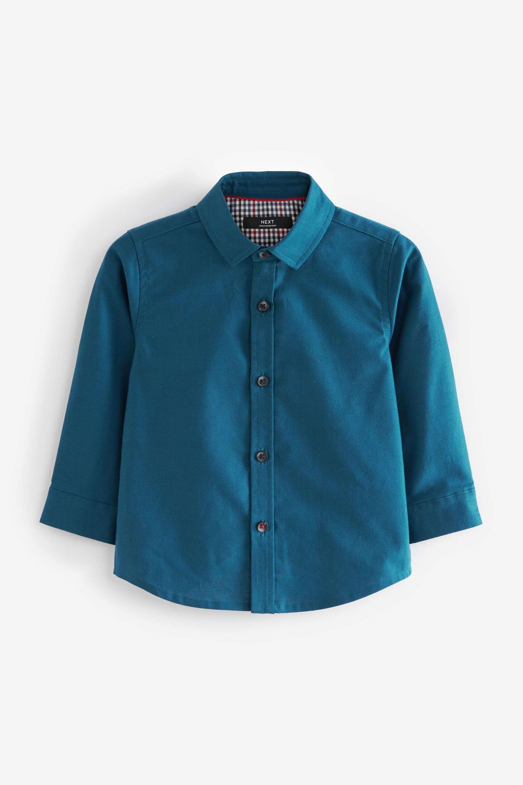 Teal Blue Trimmed Oxford Shirt (3mths-7yrs)