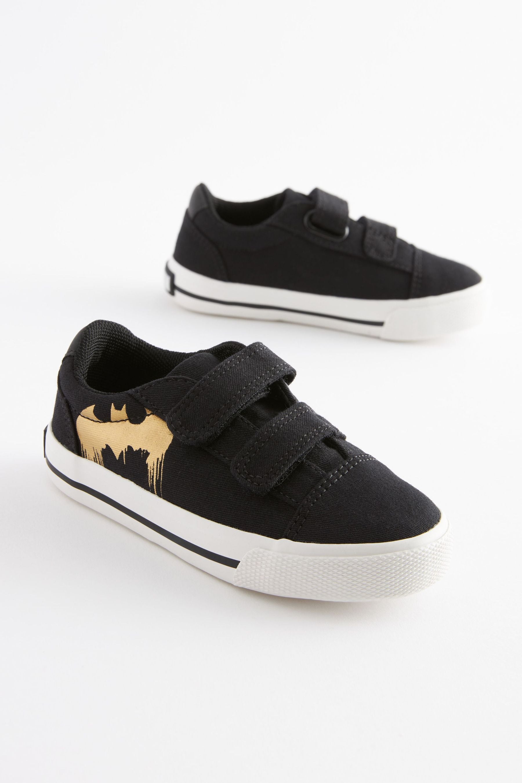 Batman Black Strap Touch Fastening Shoes