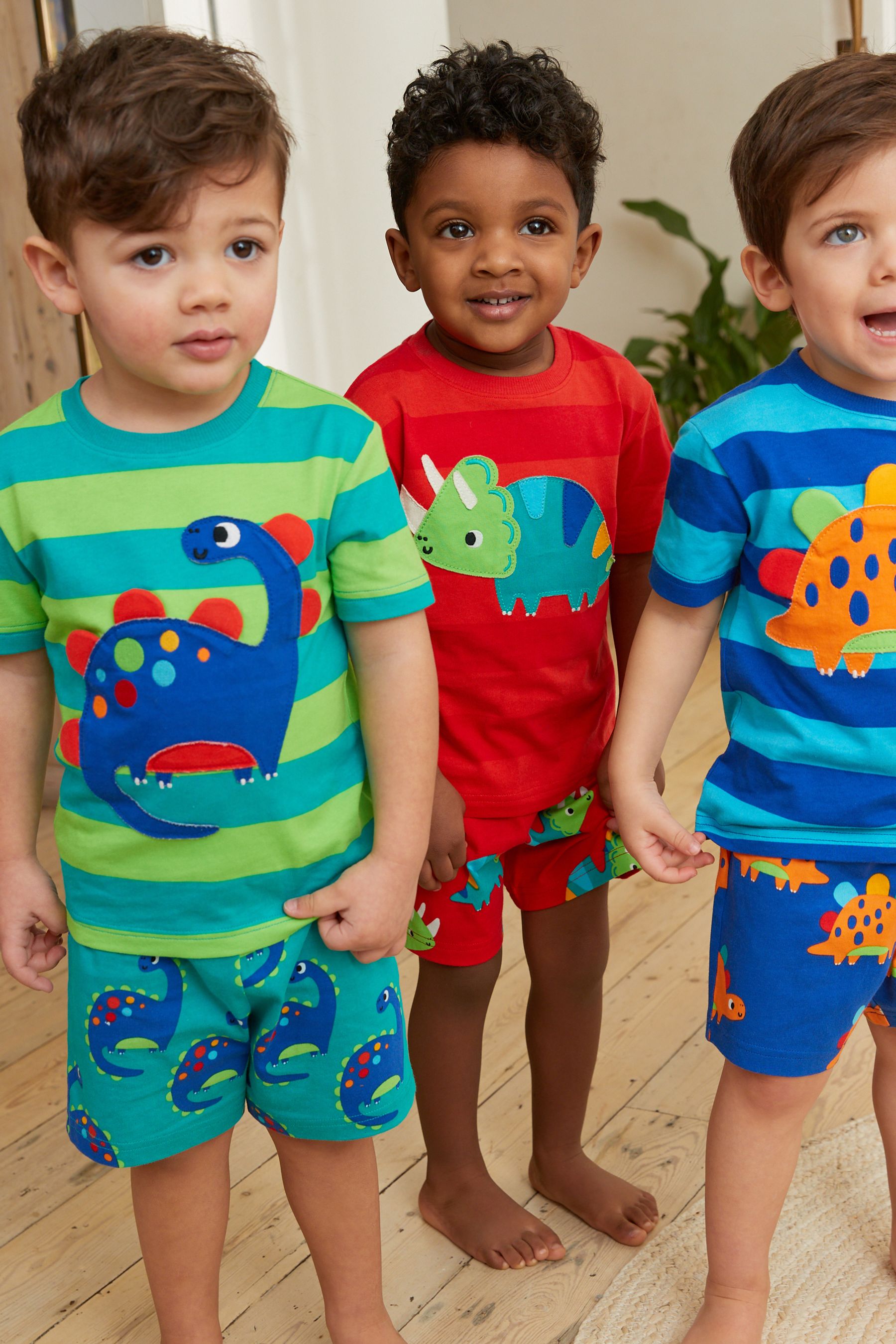 Bright Dinosaur 3 Pack Short Pyjamas (9mths-10yrs)