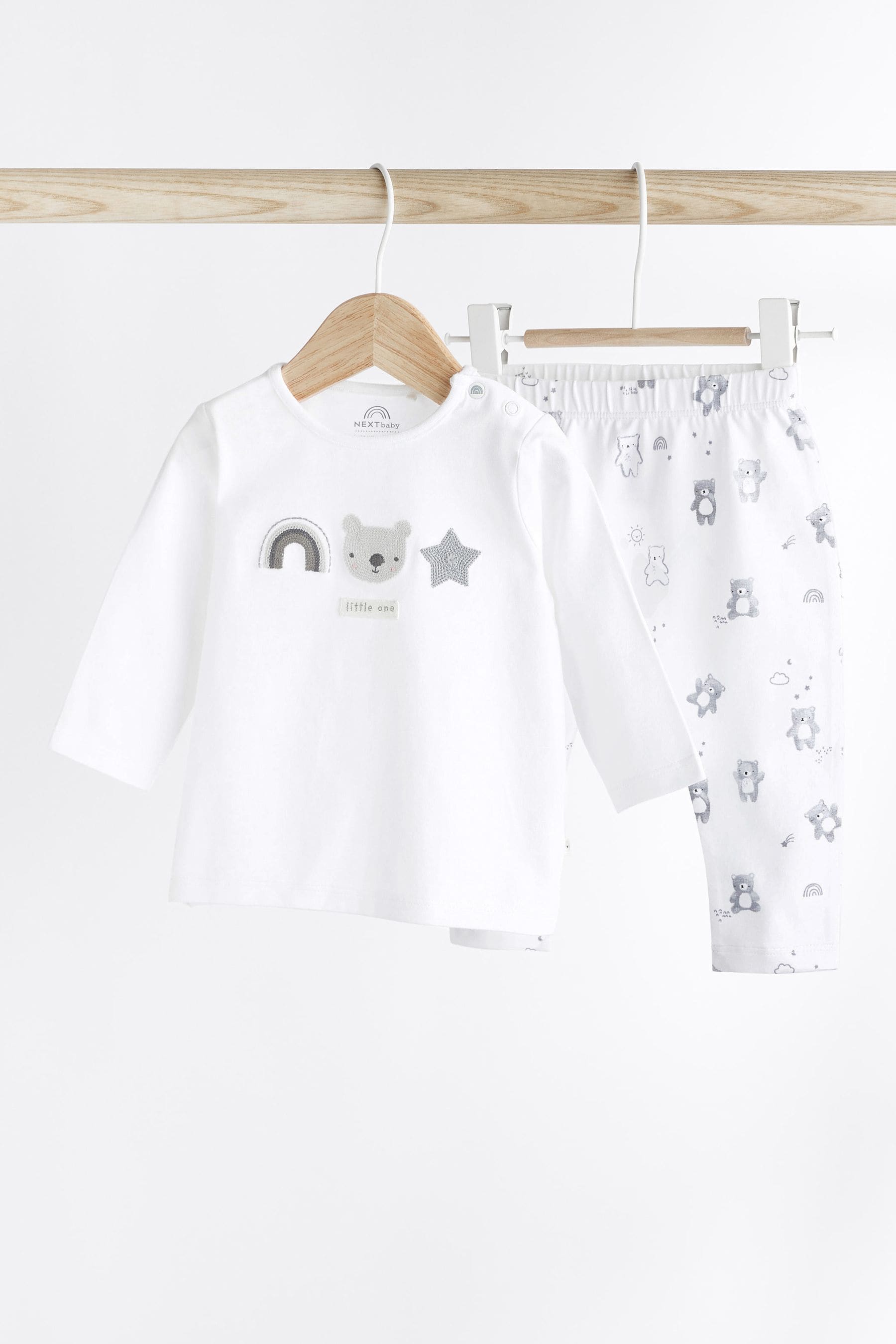 White Bear Baby T-Shirt and Leggings 2 Piece Set (0mths-2yrs)