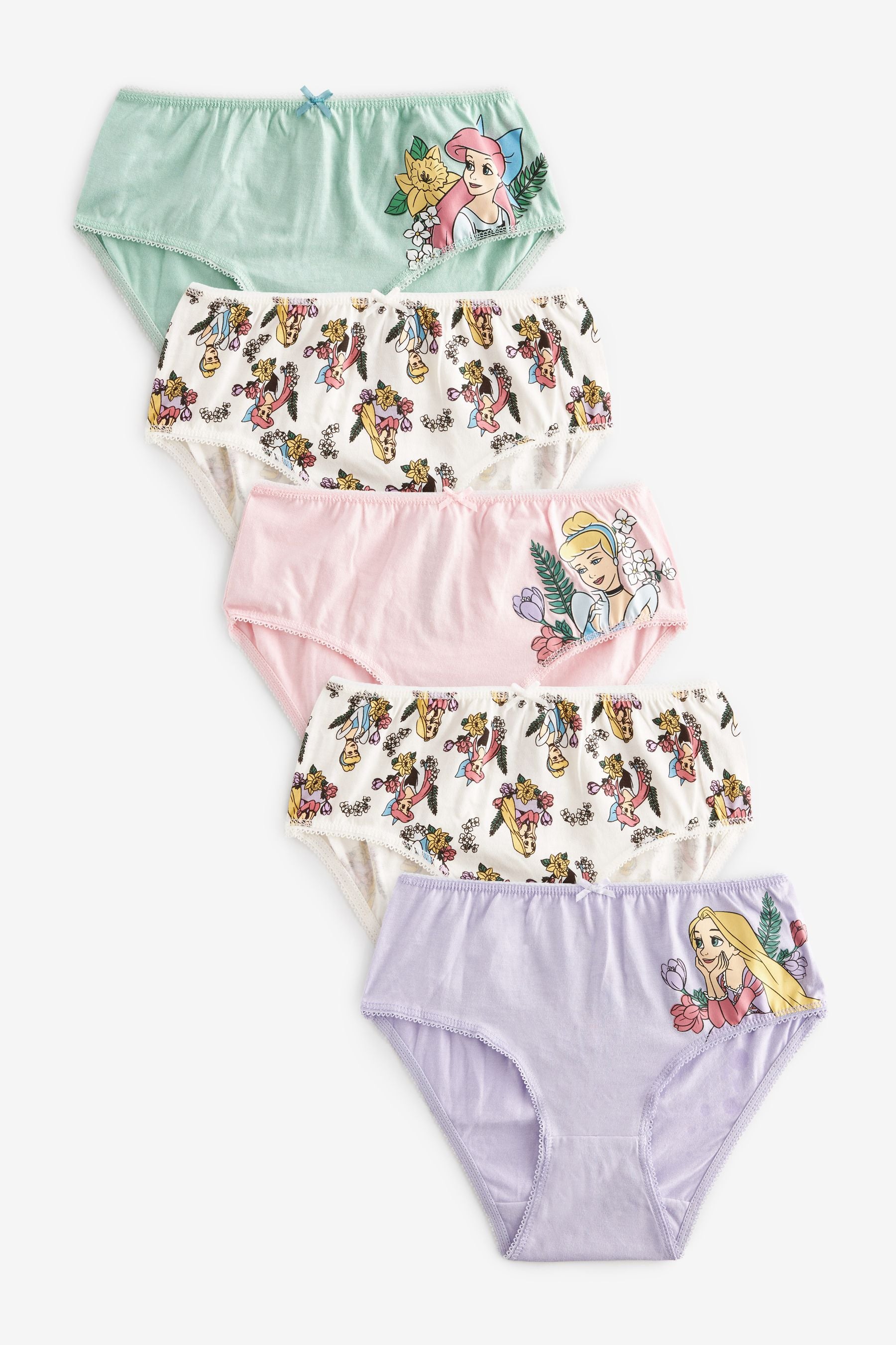 Multi Disney Princess Briefs 5 Pack (1.5-10yrs)