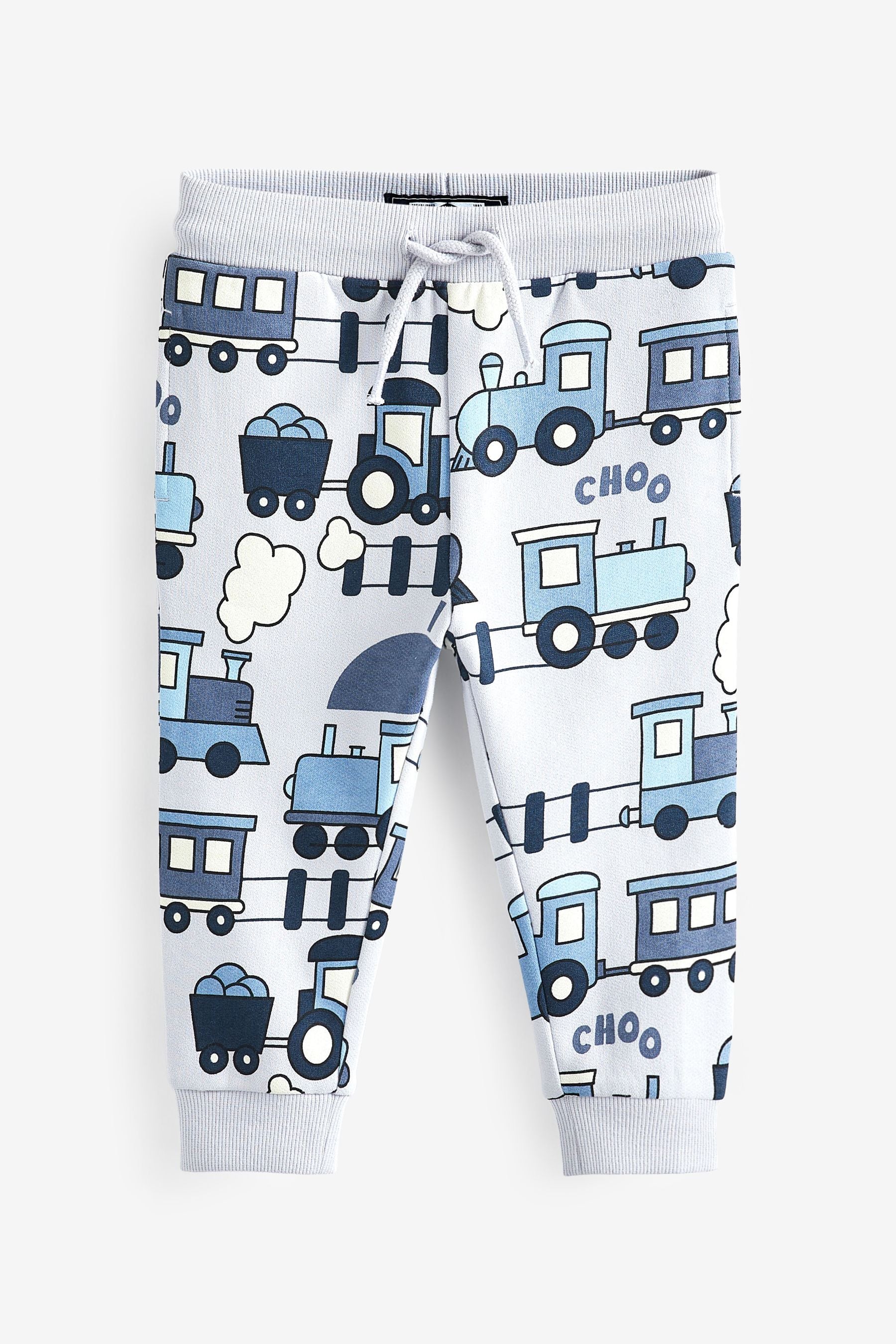 Blue Train All-Over Printed Joggers (3mths-7yrs)