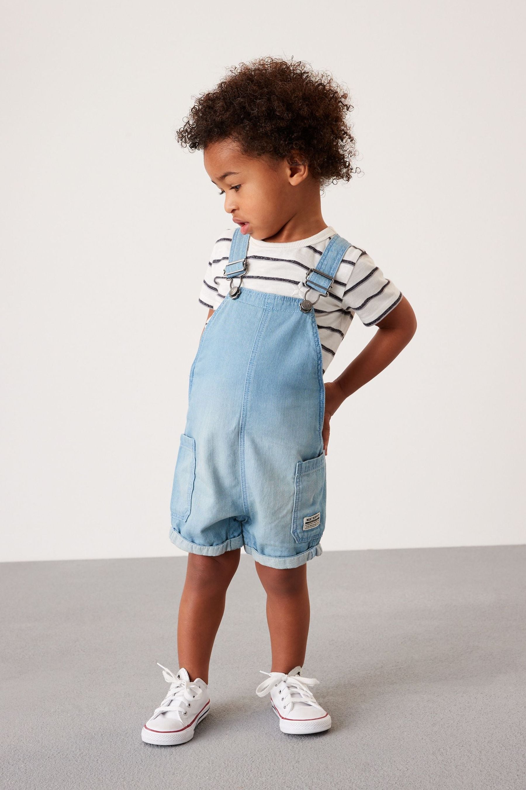 Light Blue Denim Slouch Dungaree (3mths-7yrs)