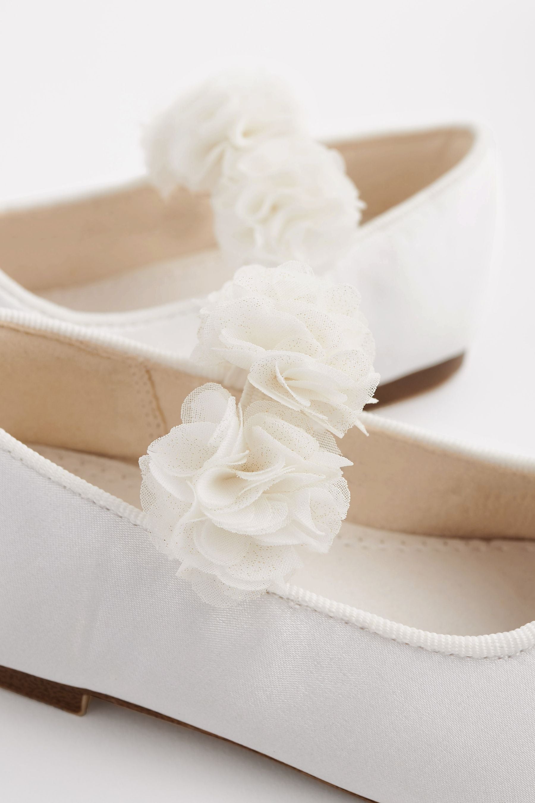 White Stain Resistant Satin Bridesmaid Collection Corsage Mary Jane Occasion Shoes