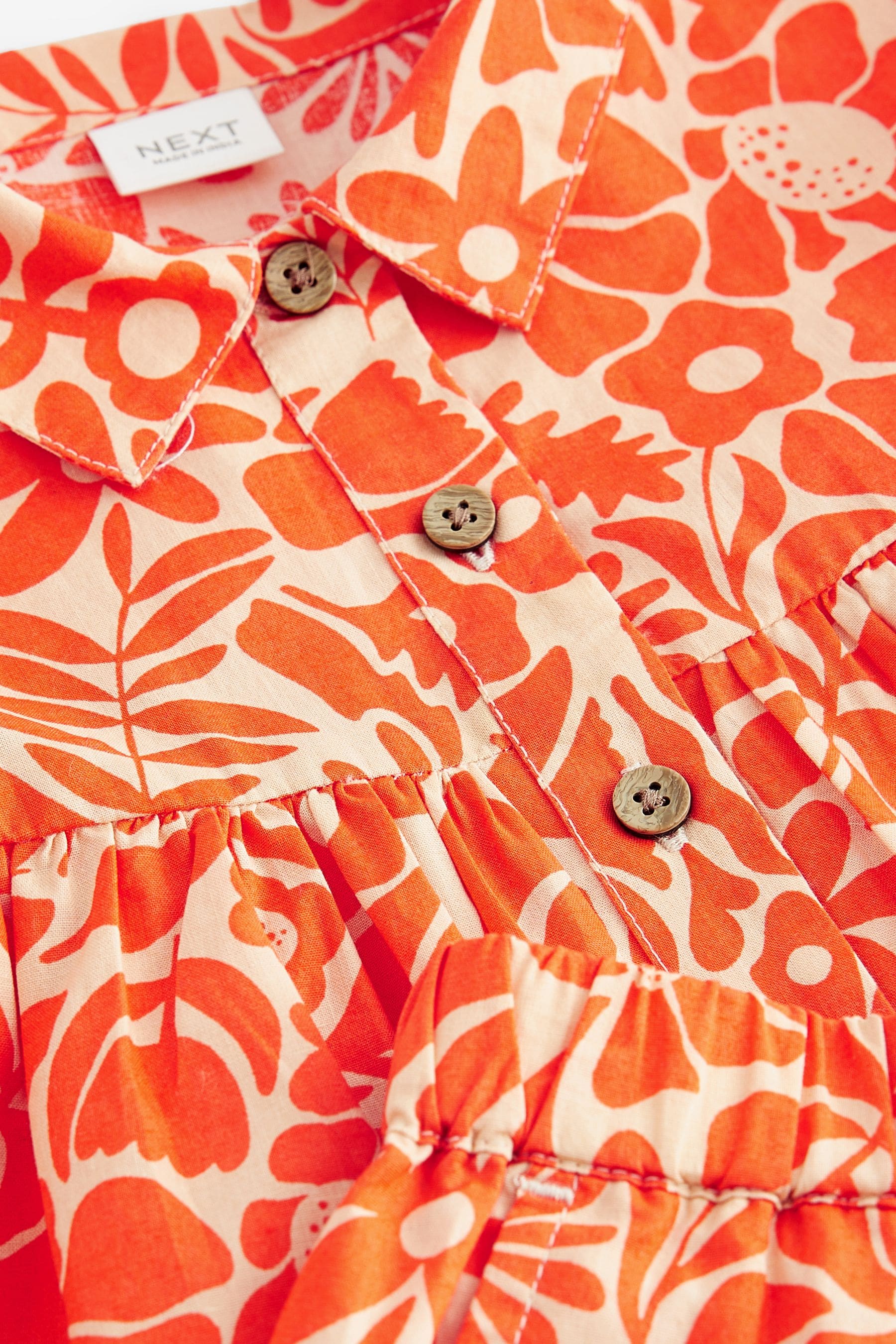 Orange Floral Blouse And Shorts Co-ord Set (3mths-8yrs)