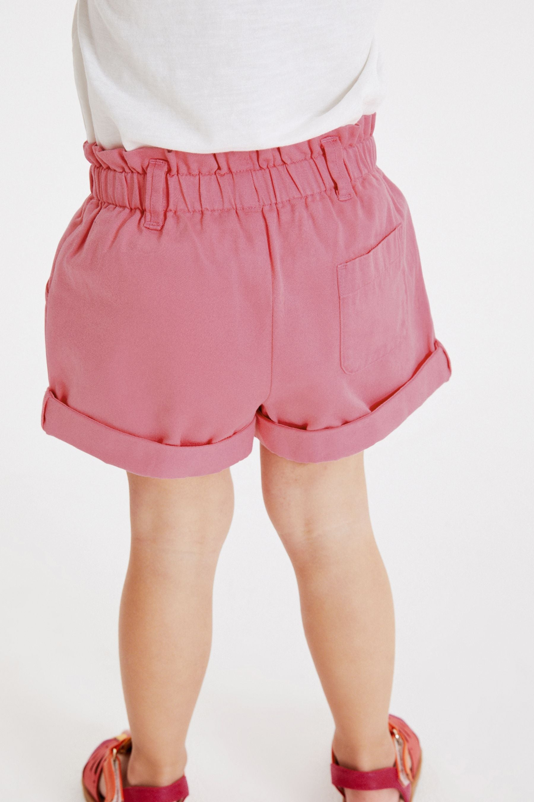 Pink Chino Tie Belt Shorts (3mths-7yrs)