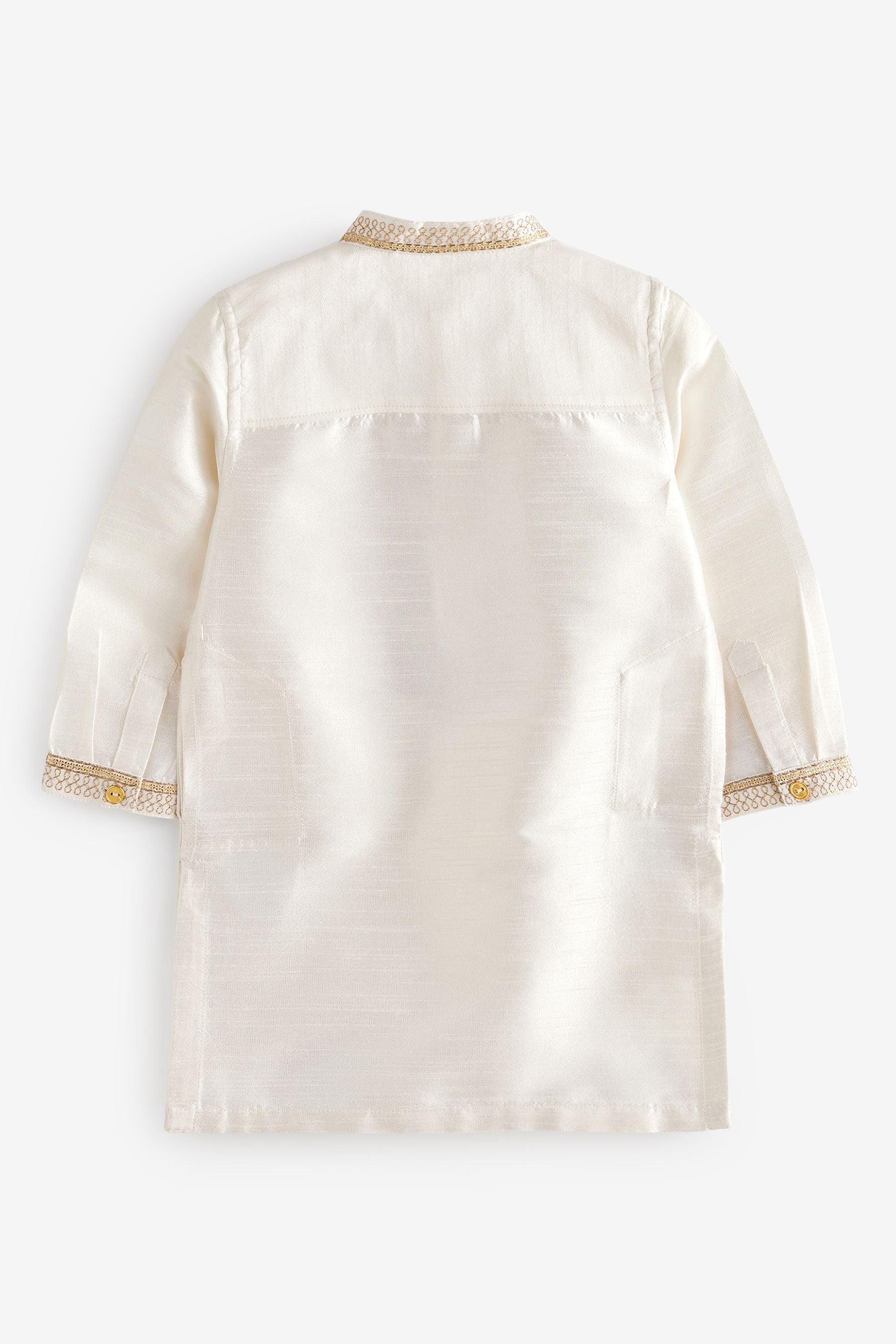 Ivory Cream/Gold Embroidered Boys Kurta (3mths-7yrs)