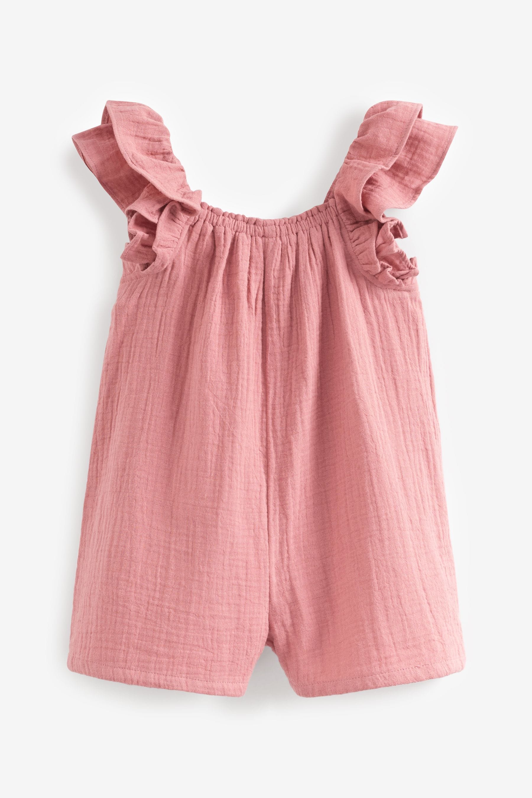 Pink Frill Sleeve Playsuit (3mths-7yrs)