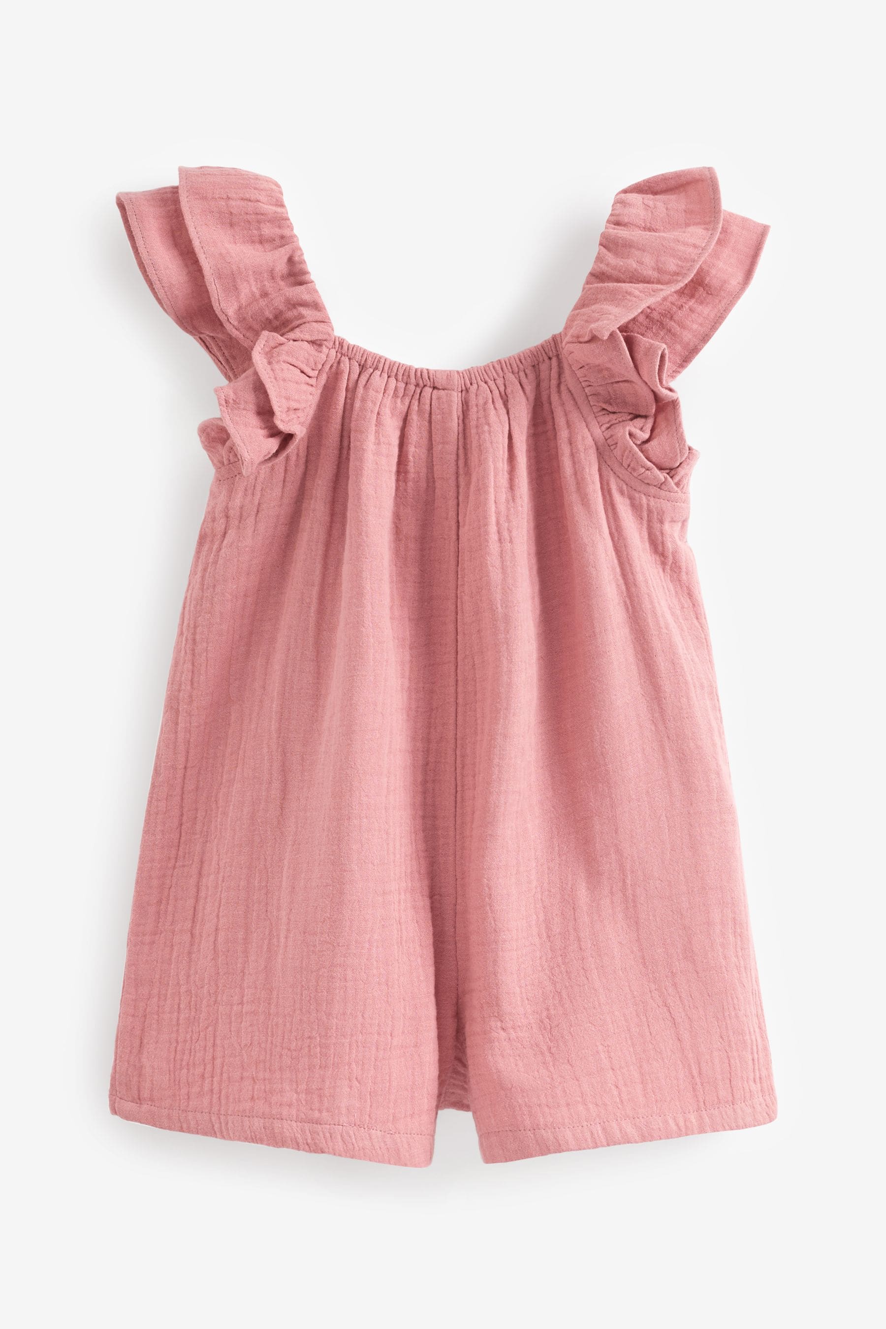 Pink Frill Sleeve Playsuit (3mths-7yrs)