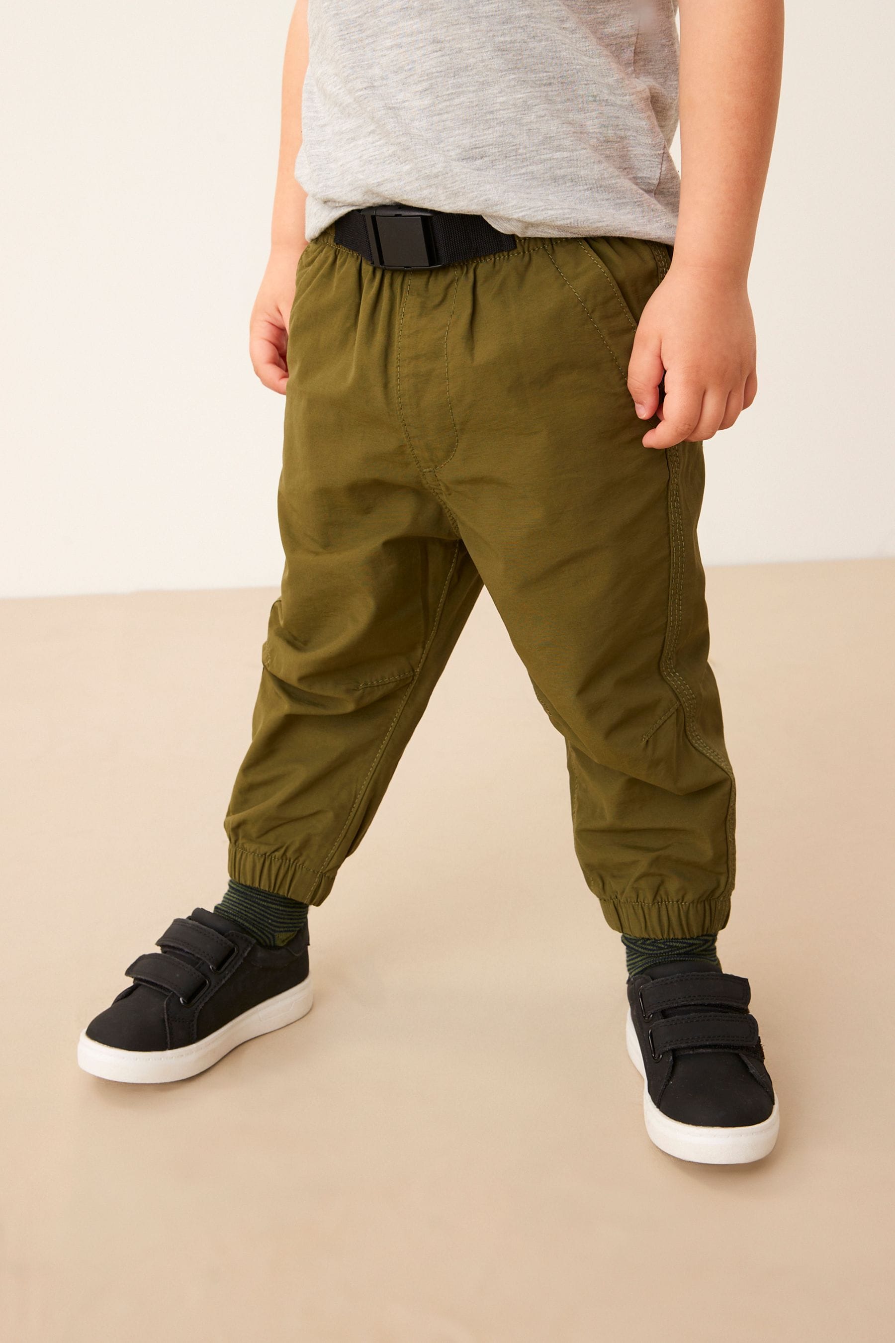 Khaki Green Parachute Trousers (3mths-7yrs)