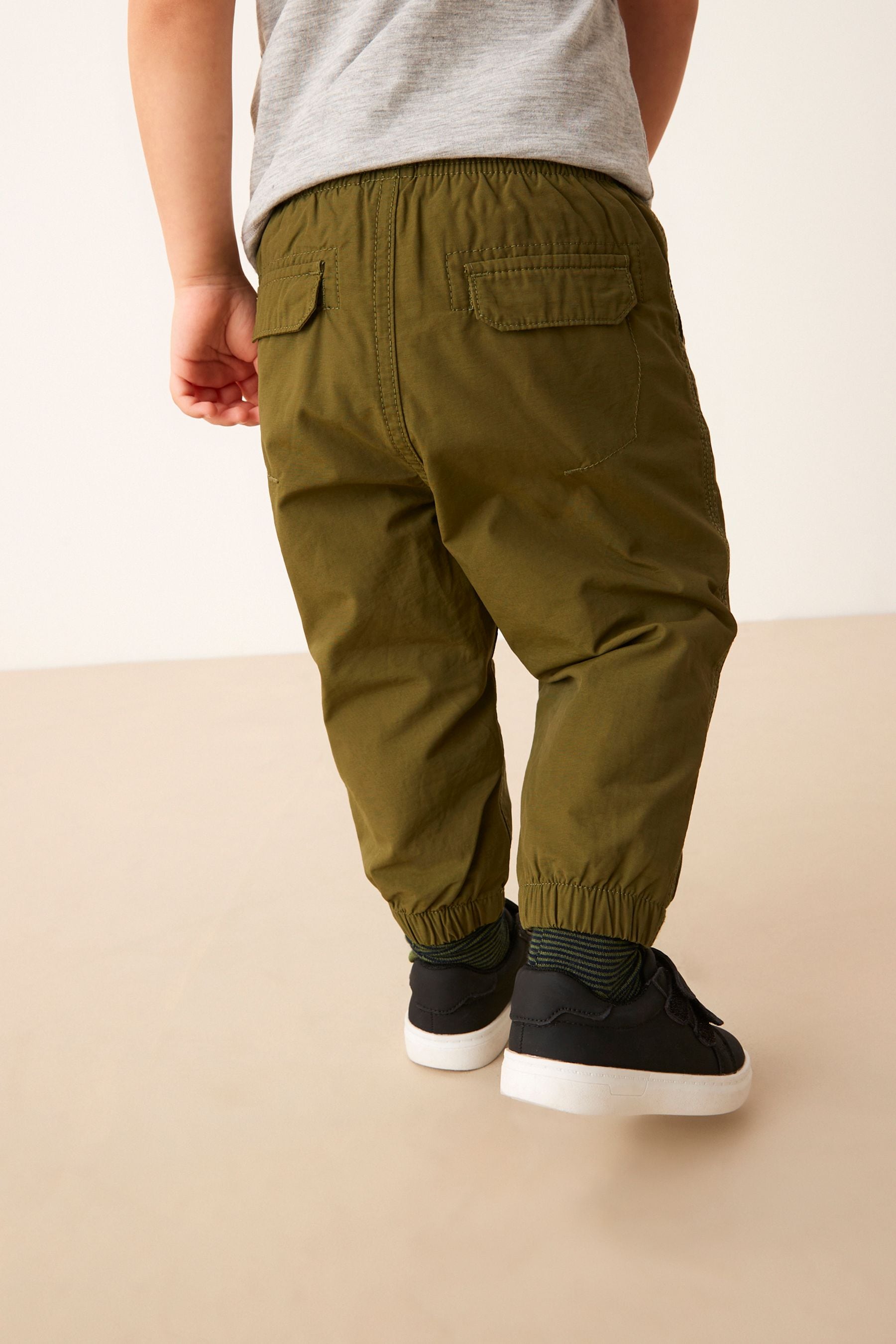 Khaki Green Parachute Trousers (3mths-7yrs)