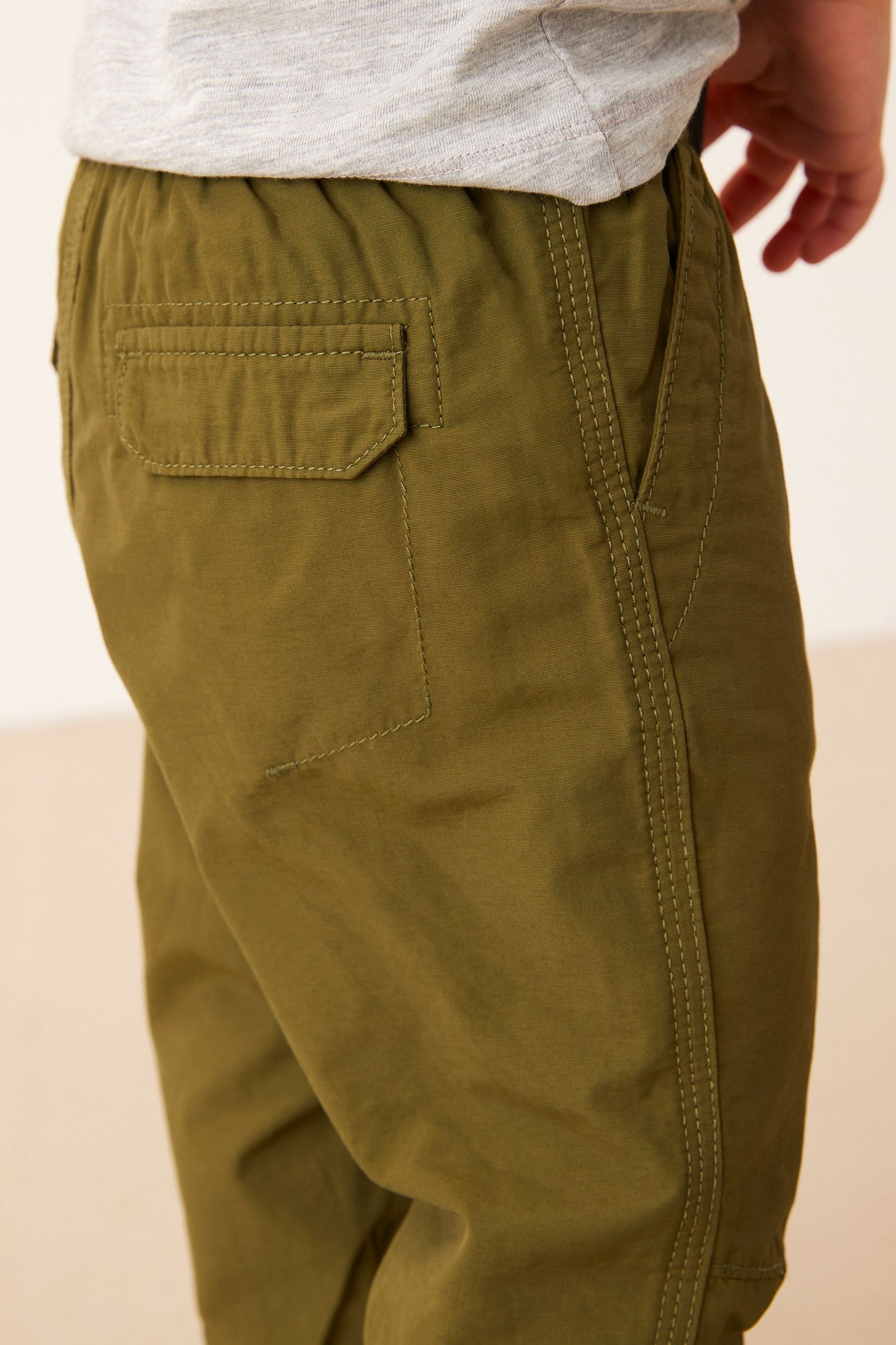 Khaki Green Parachute Trousers (3mths-7yrs)