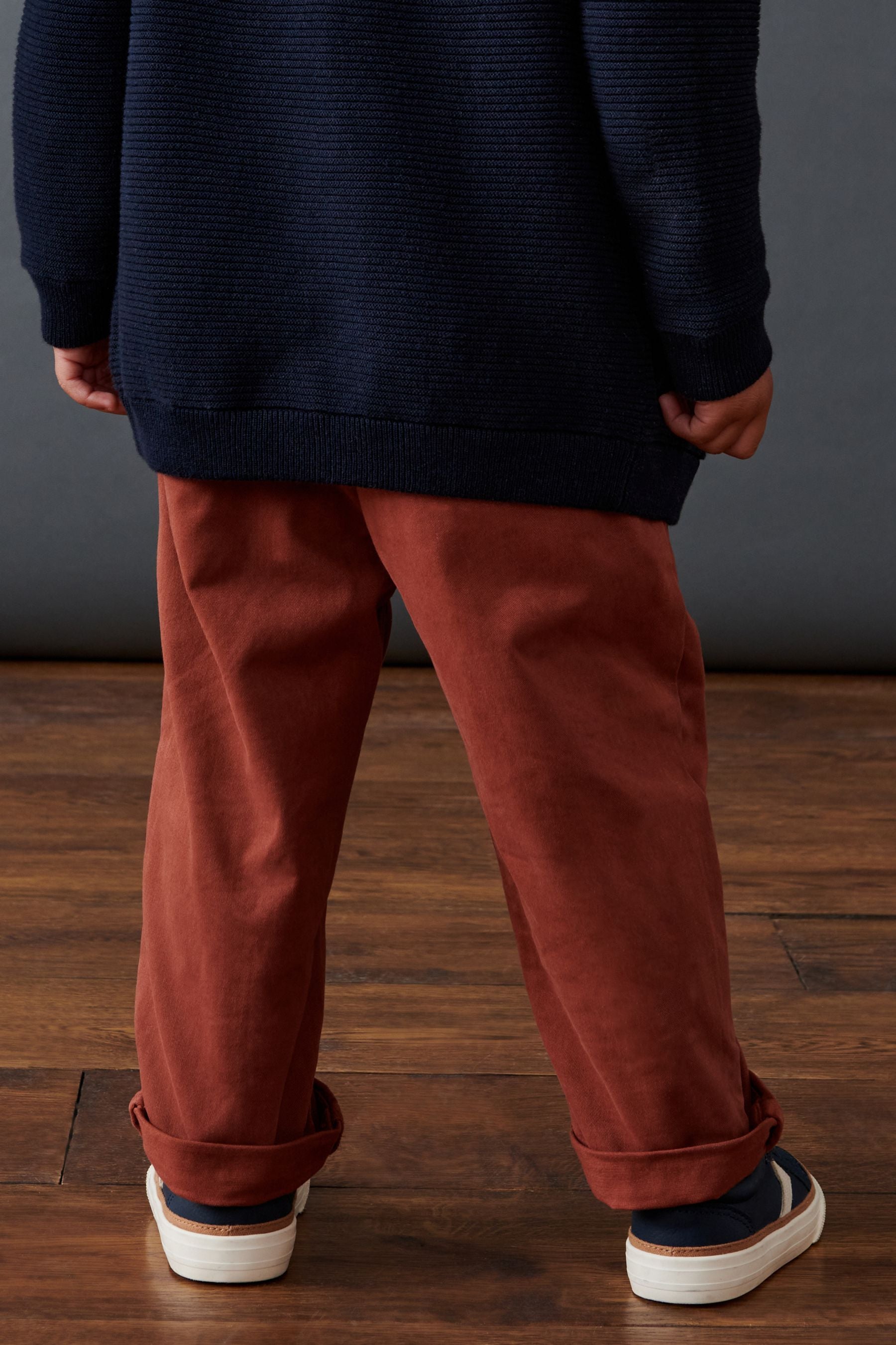 Rust Brown Stretch Chinos Trousers (3mths-7yrs)