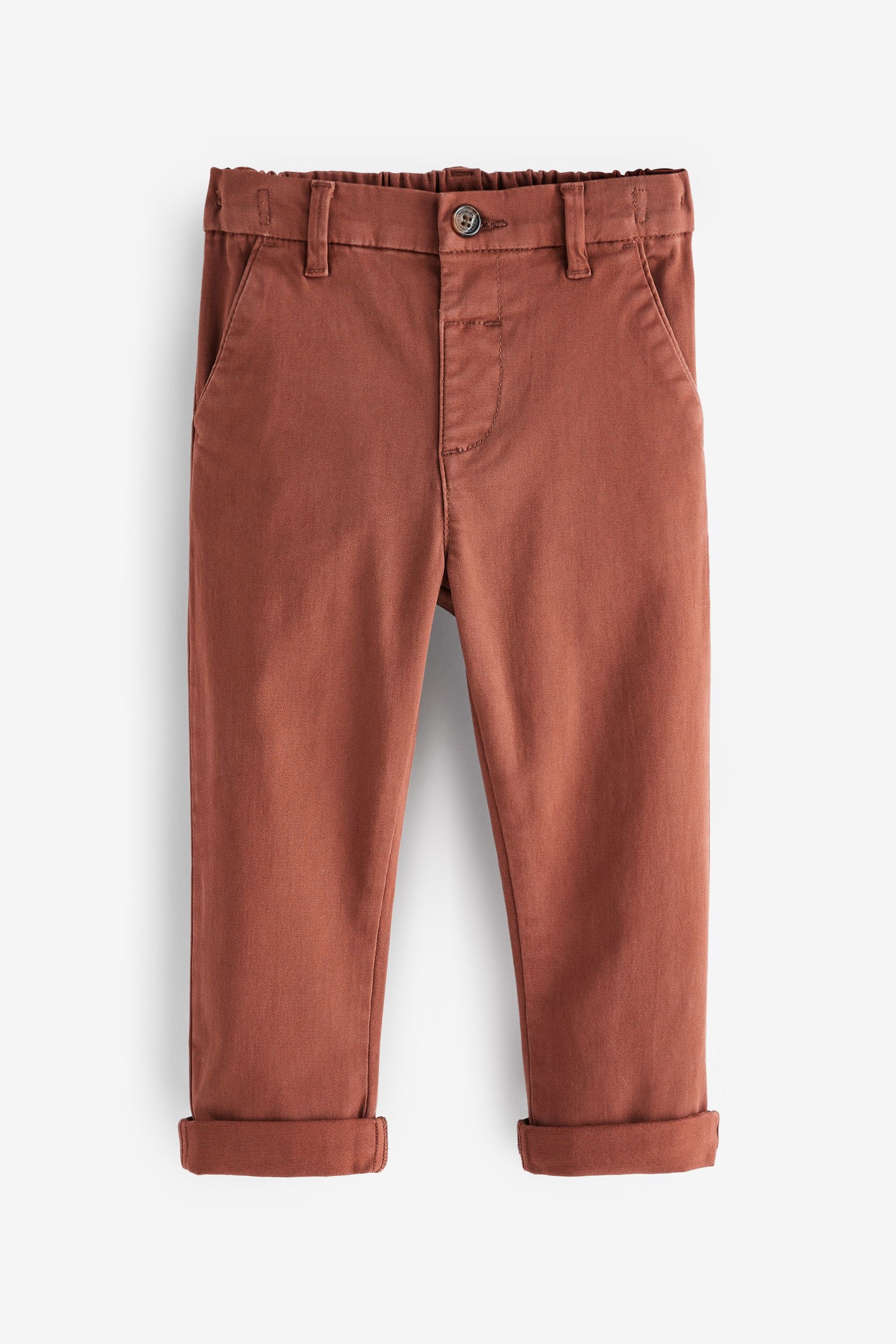 Rust Brown Stretch Chinos Trousers (3mths-7yrs)