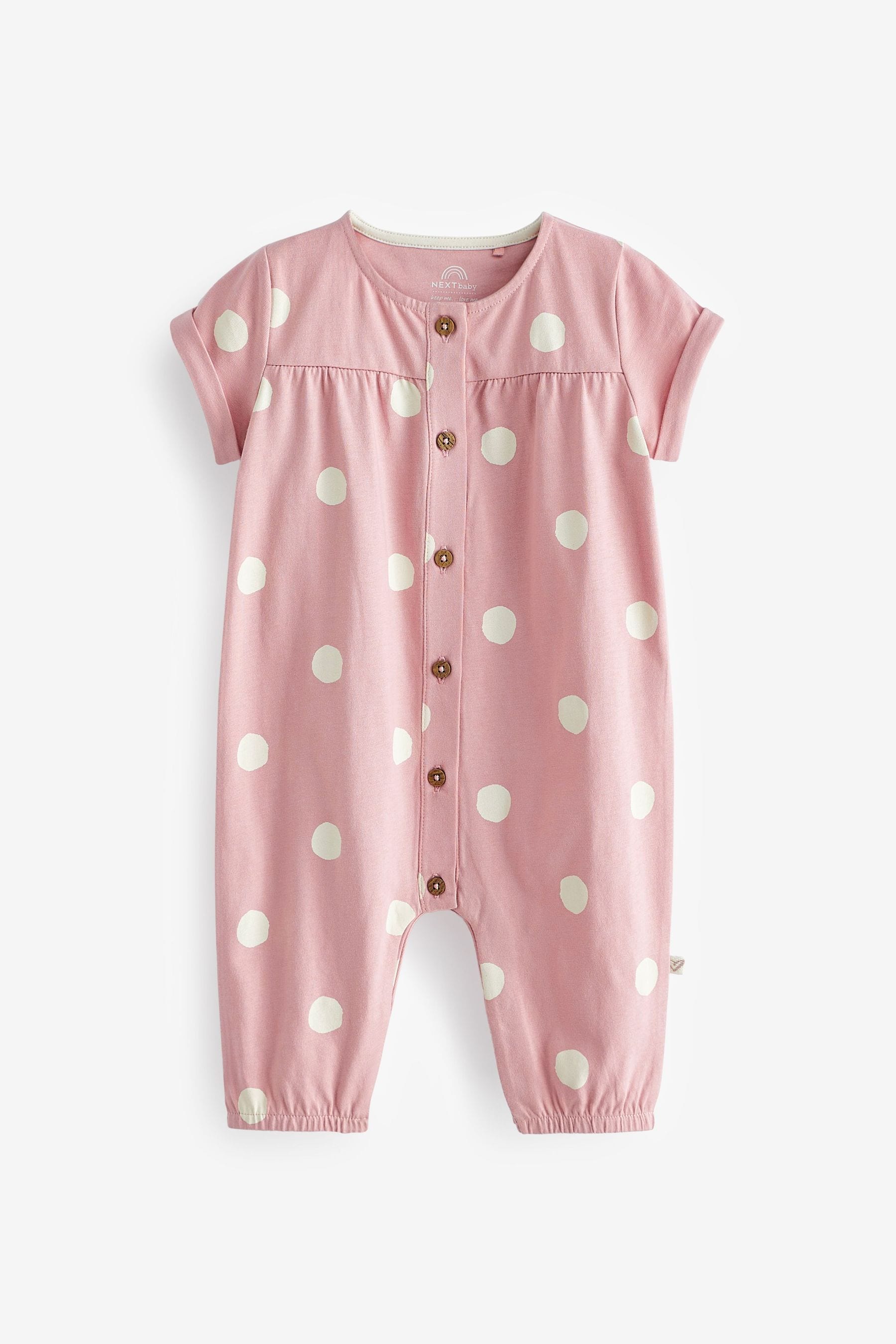 Pink Spot Baby Jersey Jumpsuit (0mths-2yrs)