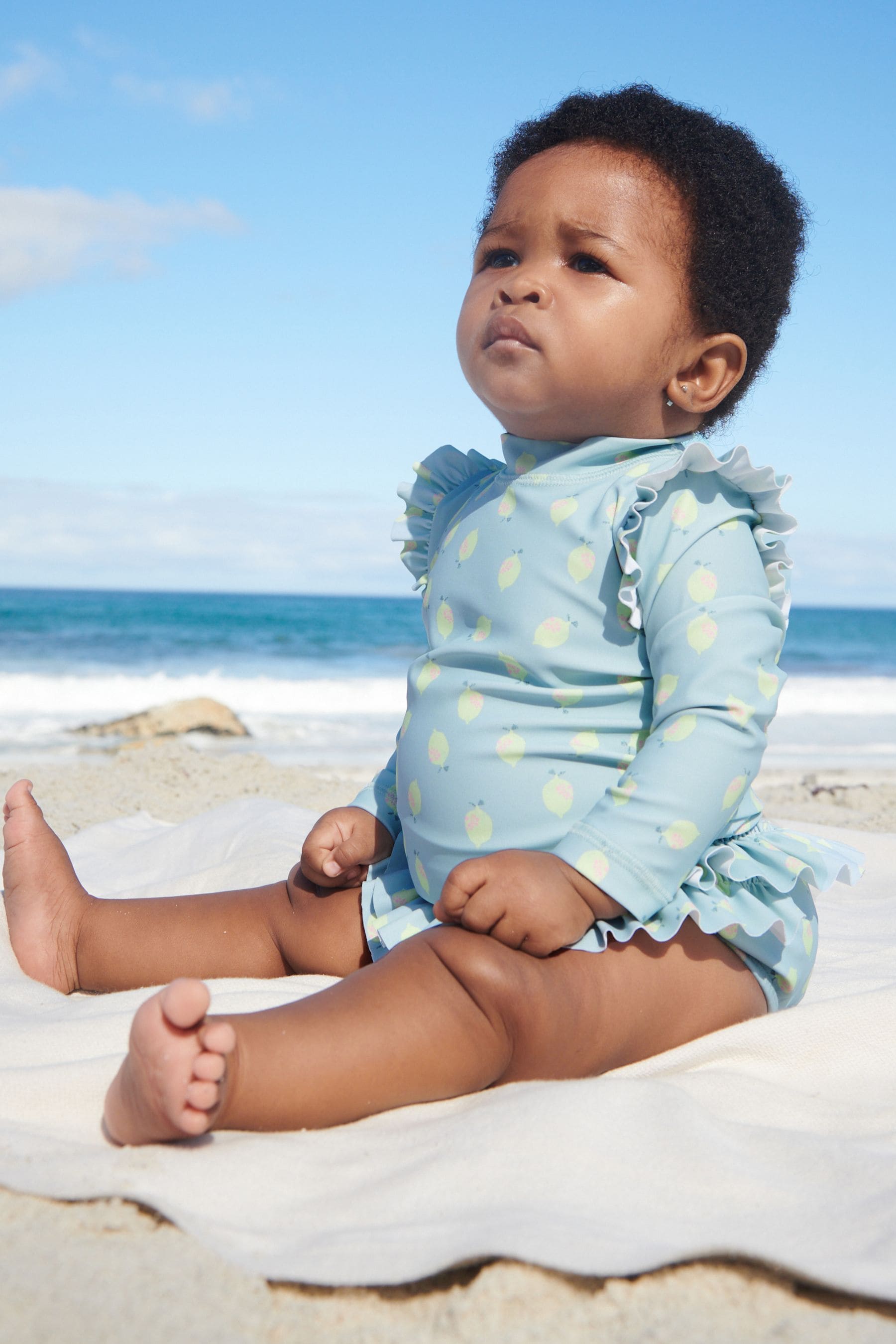 Mineral Blue Newborn 2 Piece Sunsafe Swim Set (0mths-3yrs)