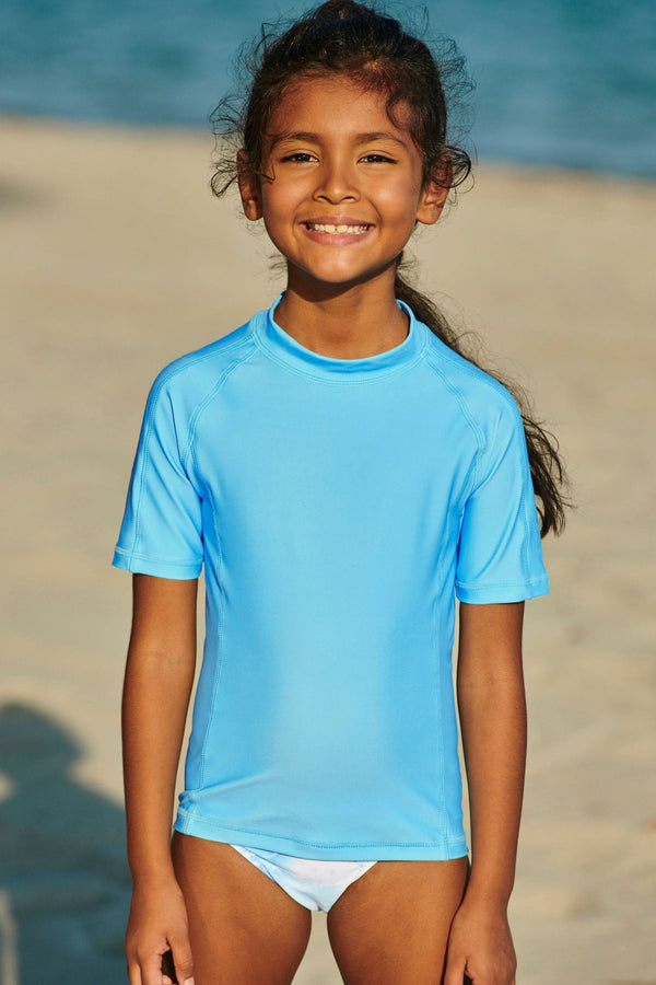 Aqua Blue Rash Vest (3-16yrs)