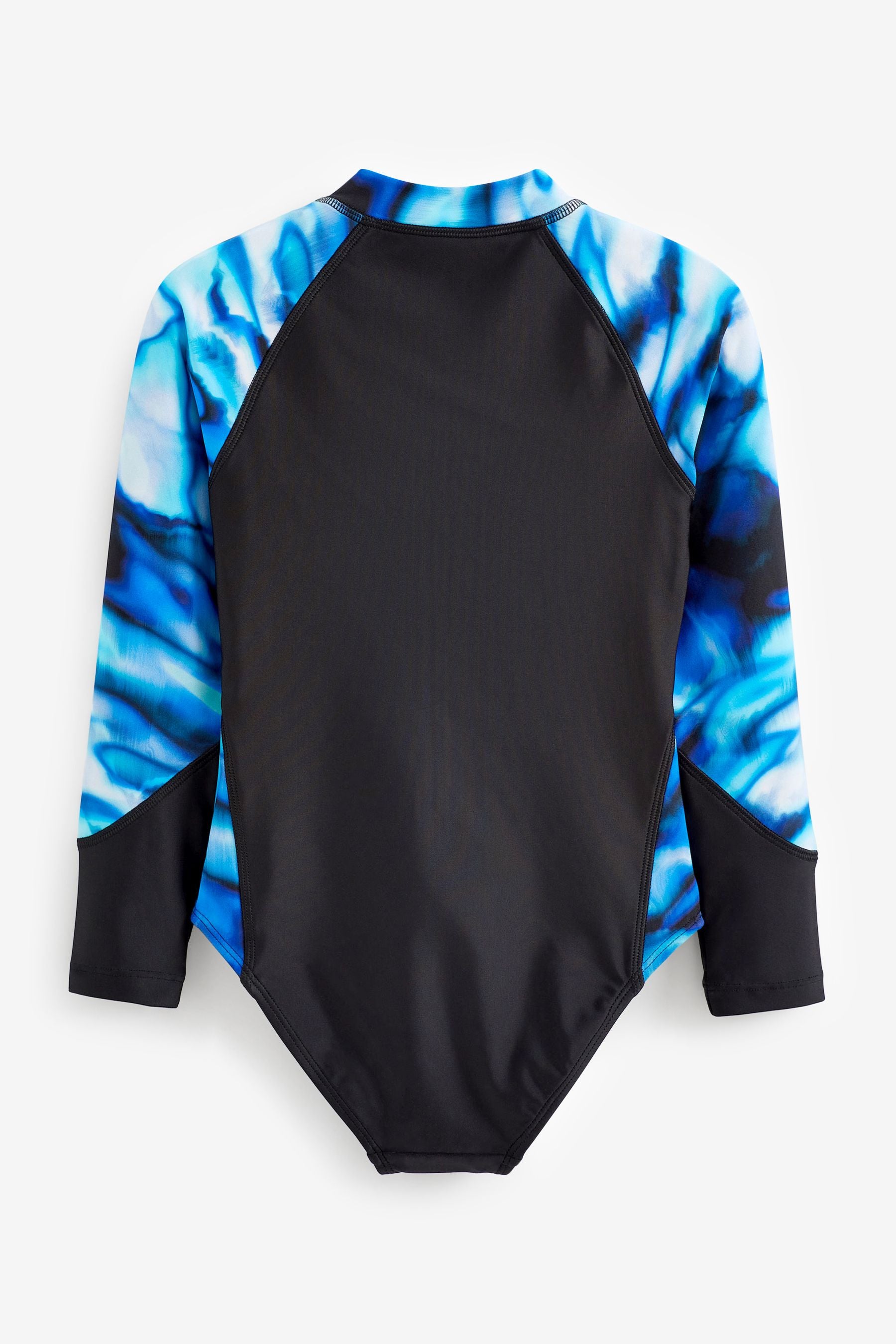 Blue/Black Long Sleeved Swimsuit (3-16yrs)