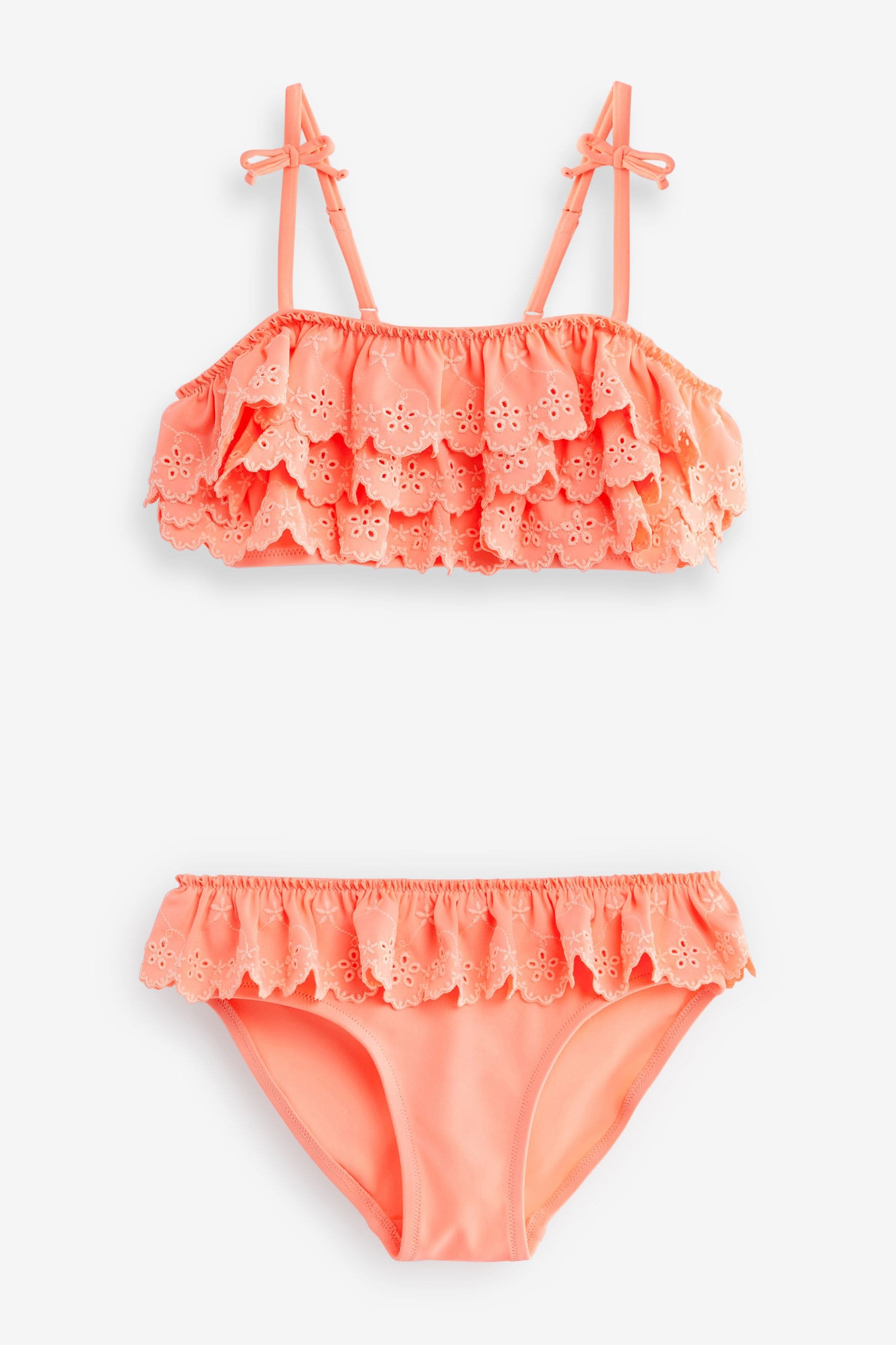 Fluro Orange Tiered Bikini (3-16yrs)