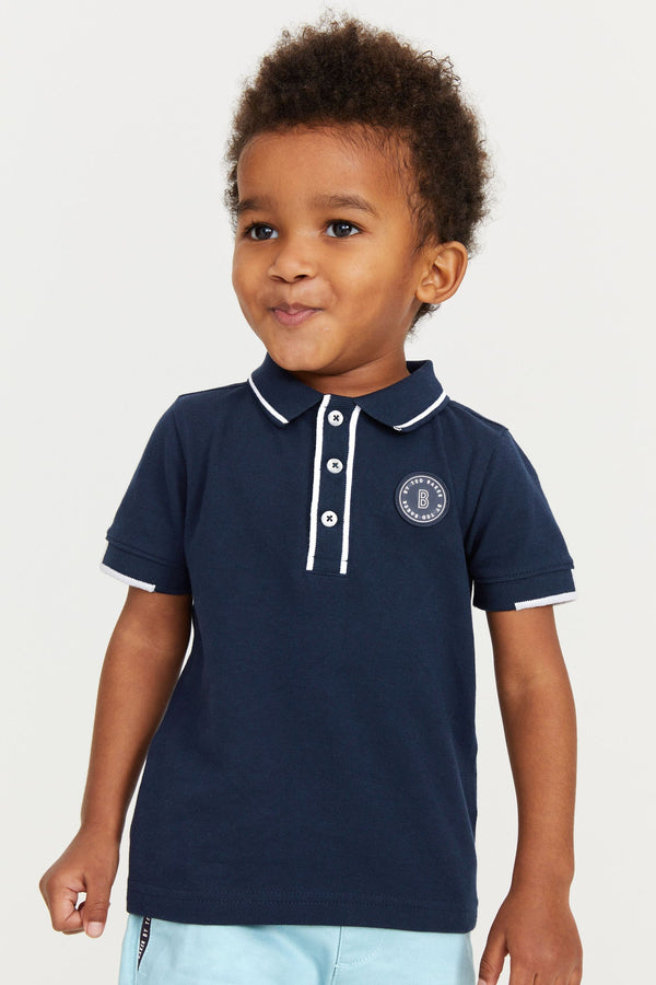 Navy Baker by Ted Baker Pique Polo Shirt