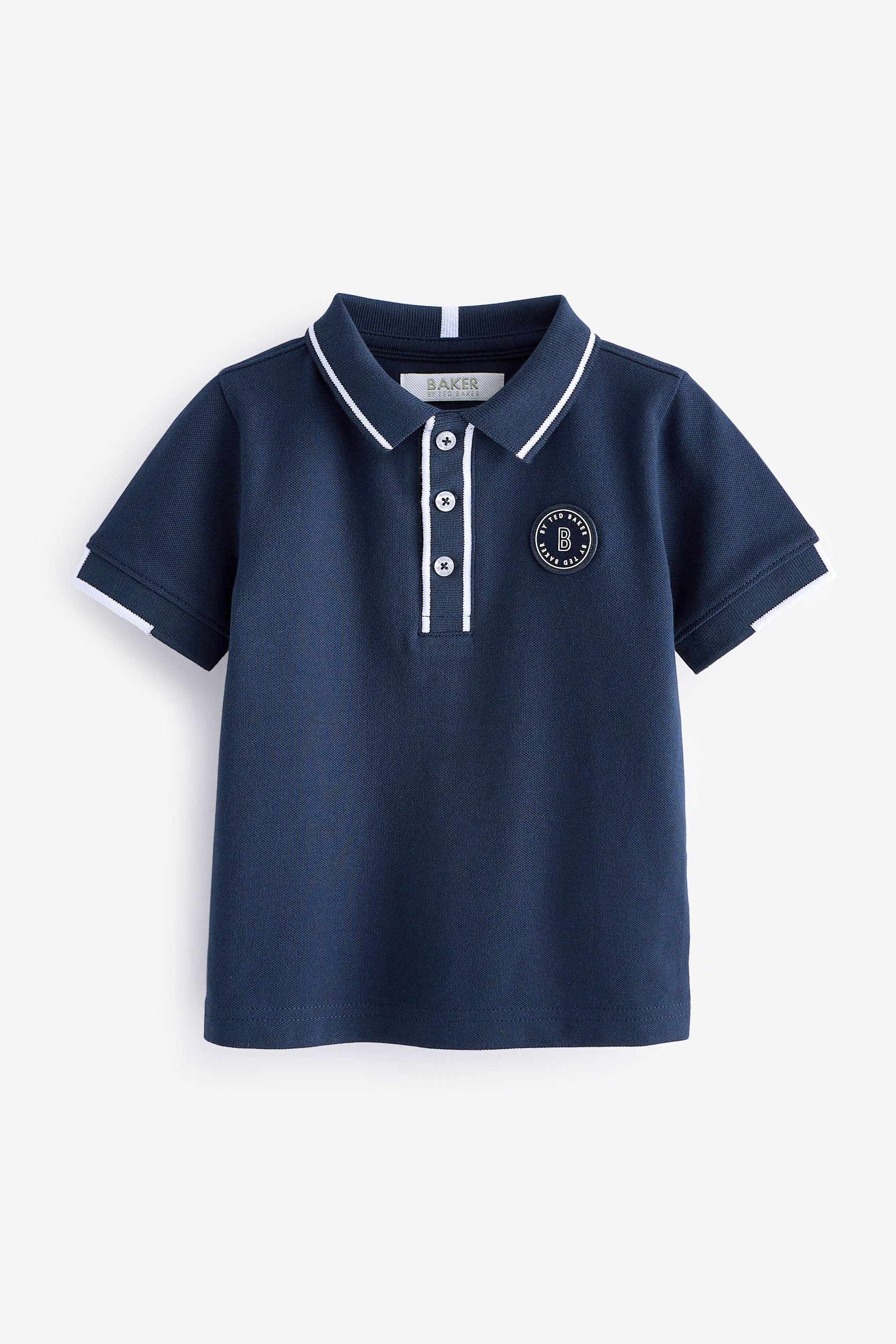 Navy Baker by Ted Baker Pique Polo Shirt