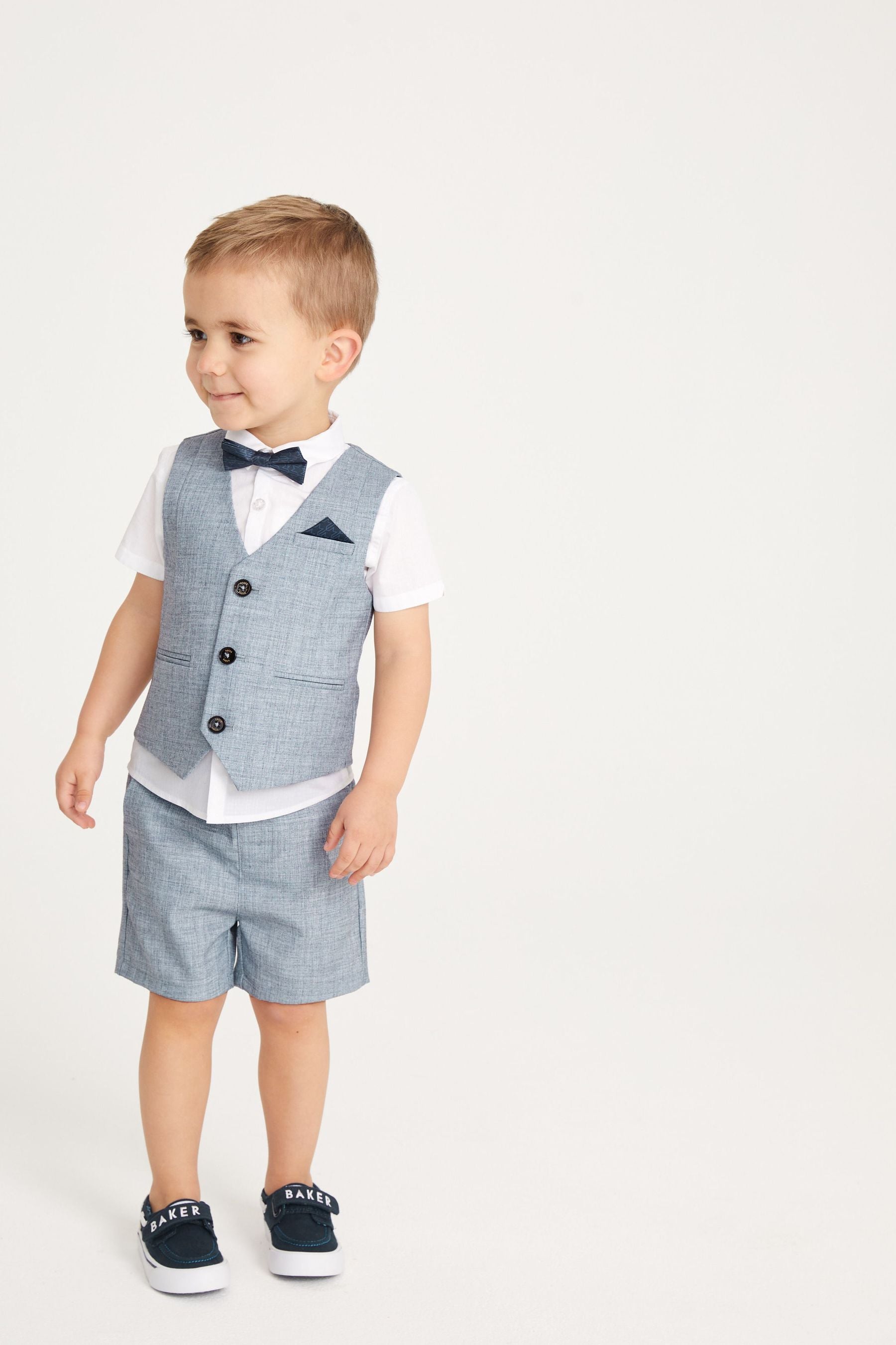 Grey Baker by Ted Baker Shirt Waistcoat and Short Set