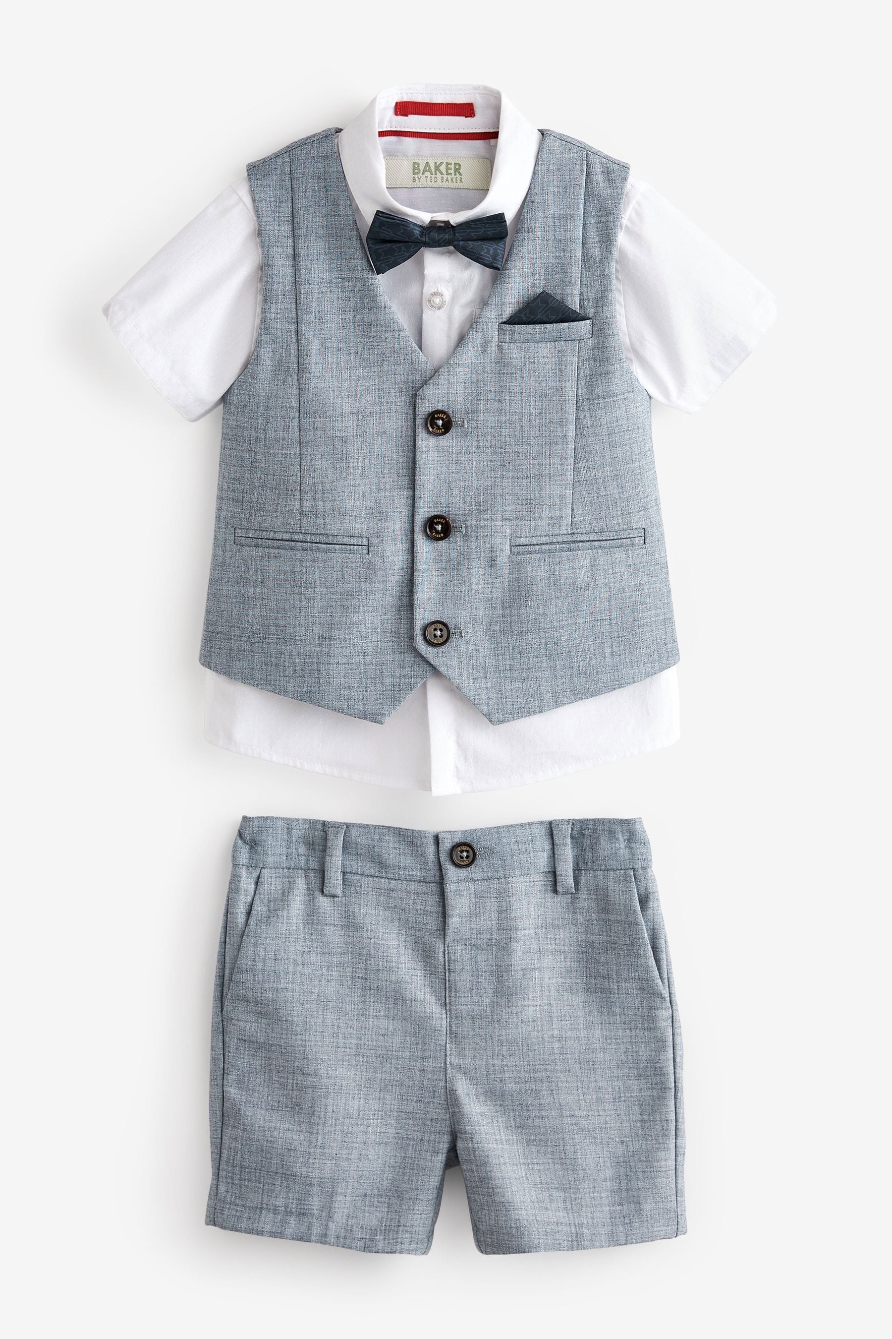 Grey Baker by Ted Baker Shirt Waistcoat and Short Set