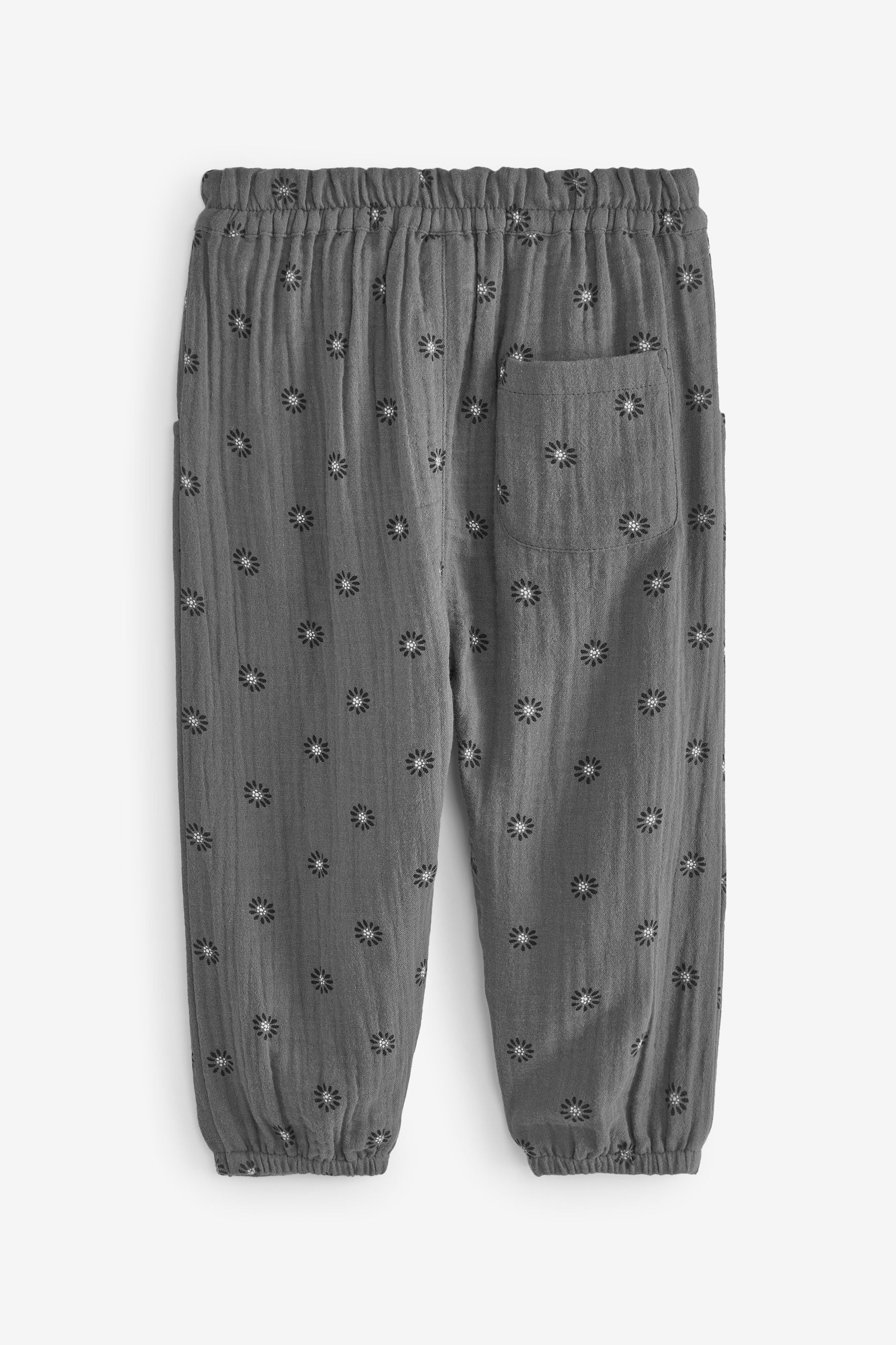 Charcoal Grey Textured Soft Touch Trousers (3mths-10yrs)