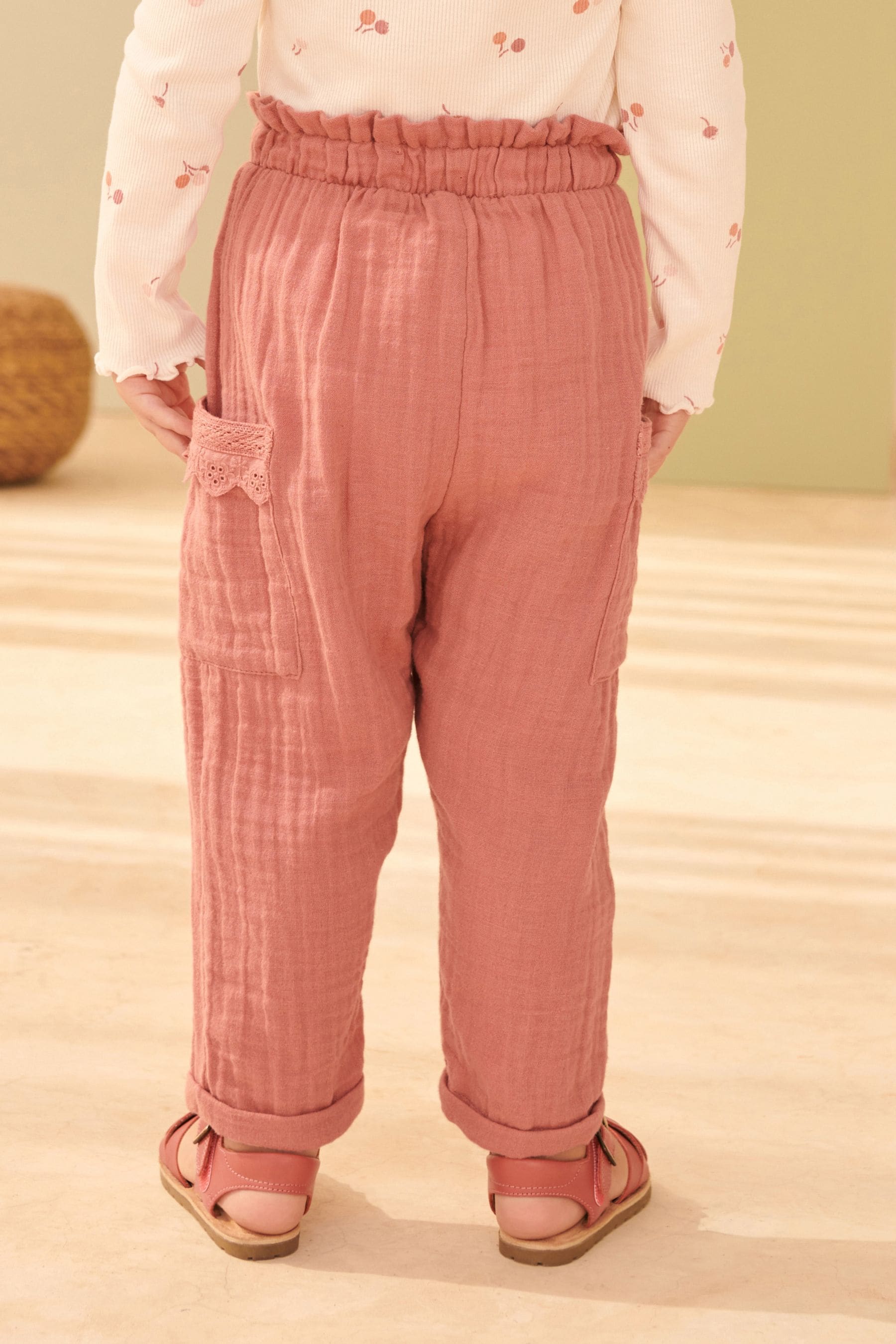 Pink Textured Soft Touch Trousers (3mths-10yrs)