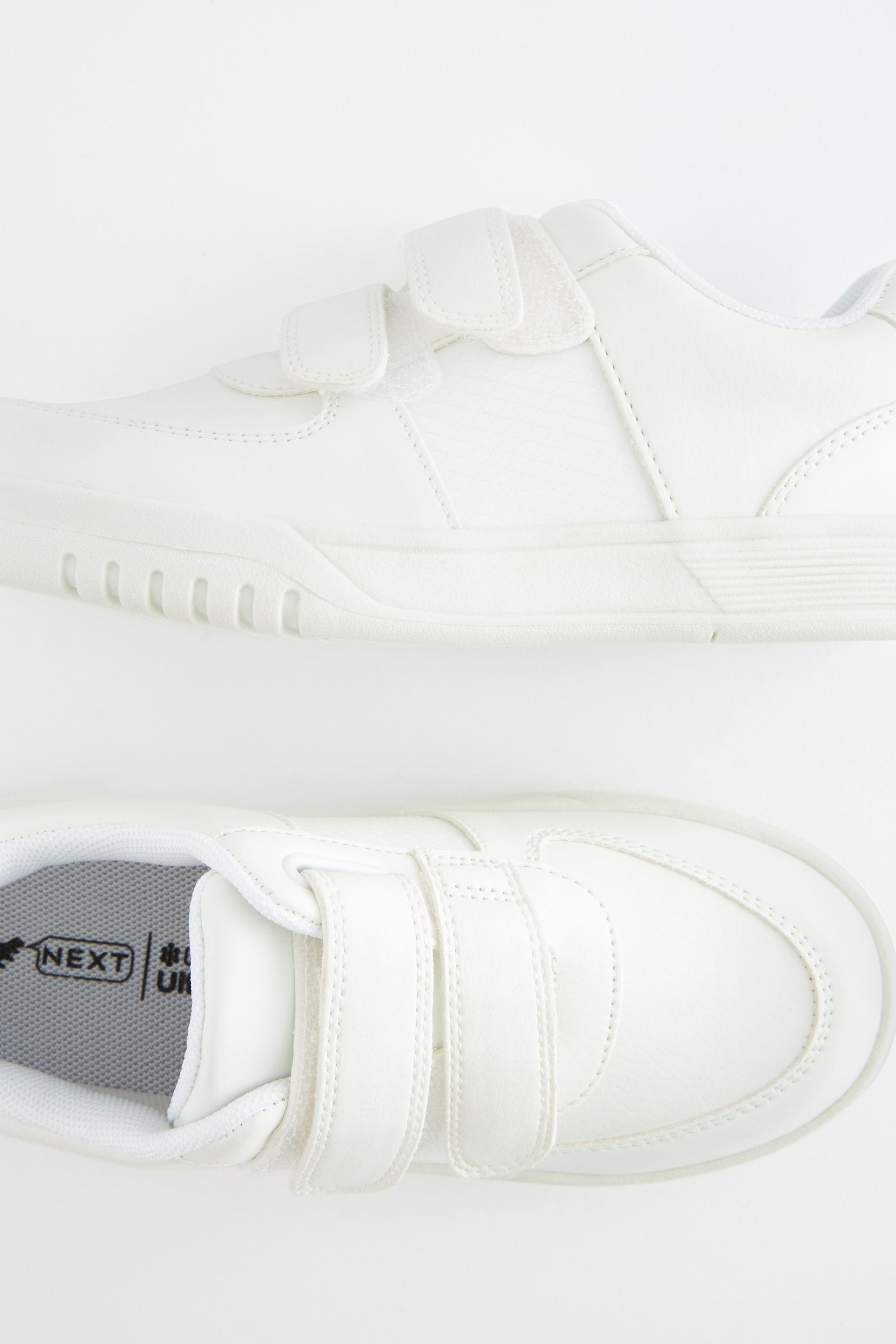 White Strap Touch Fastening Trainers