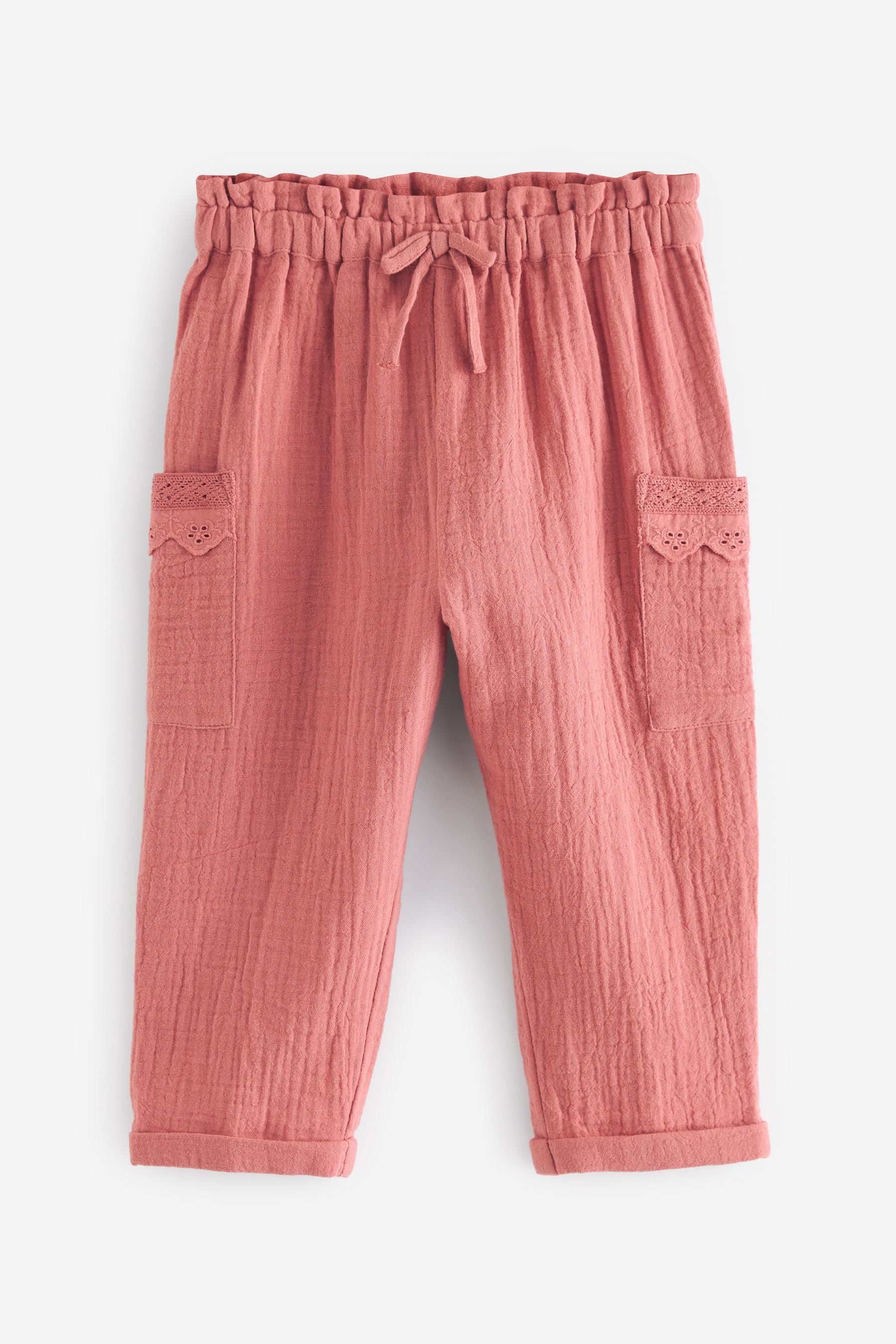 Pink Textured Soft Touch Trousers (3mths-10yrs)