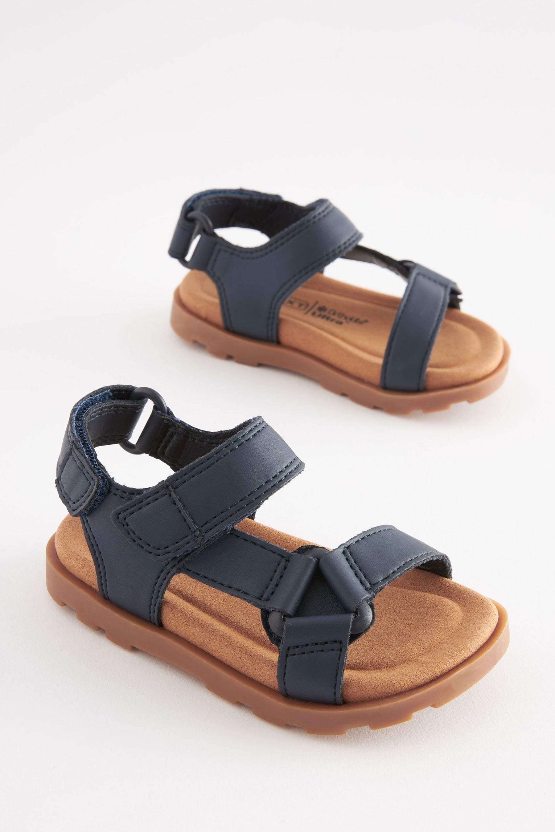 Navy Blue Cushioned Touch Fastening Trekker Sandals