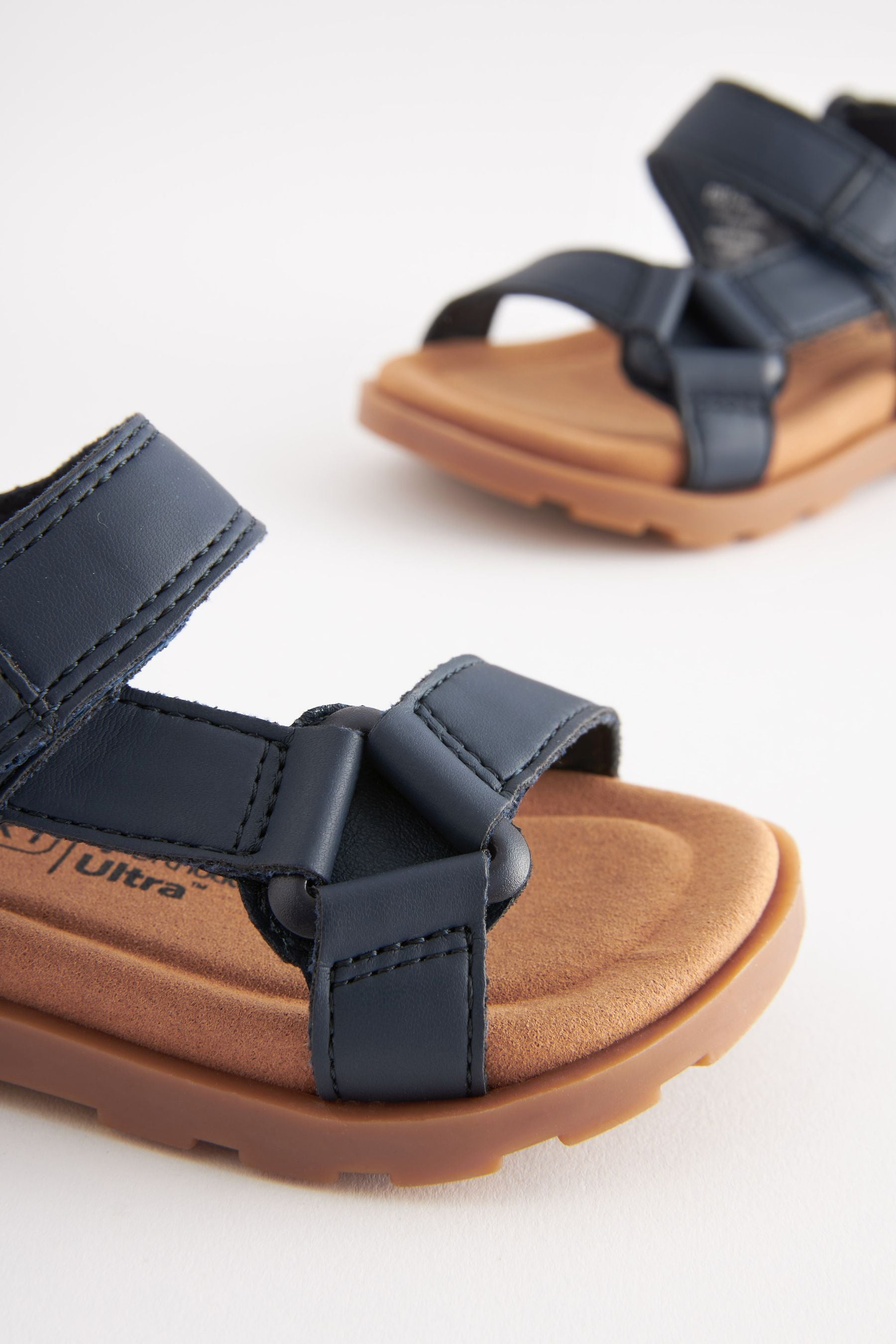 Navy Blue Cushioned Touch Fastening Trekker Sandals