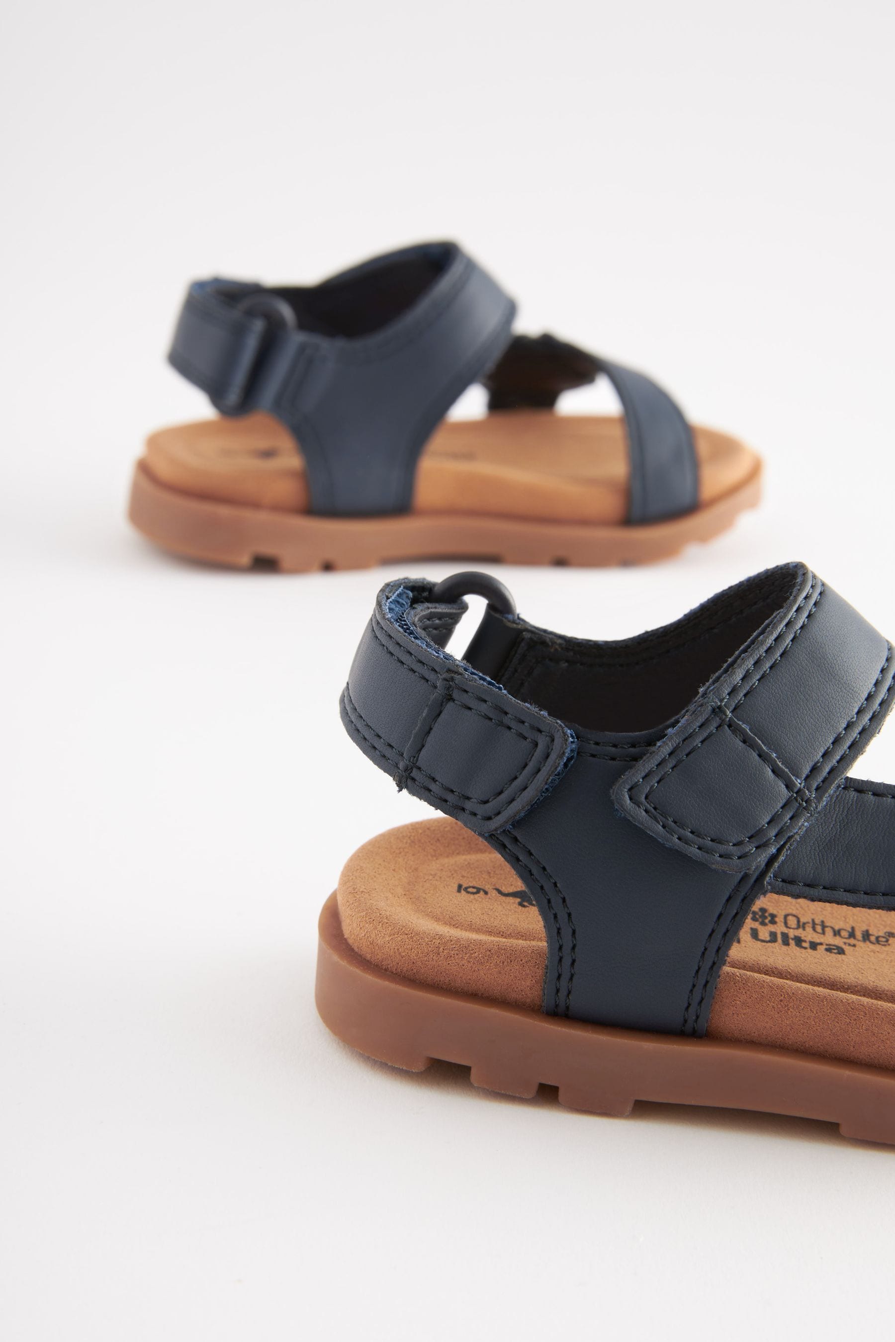 Navy Blue Cushioned Touch Fastening Trekker Sandals