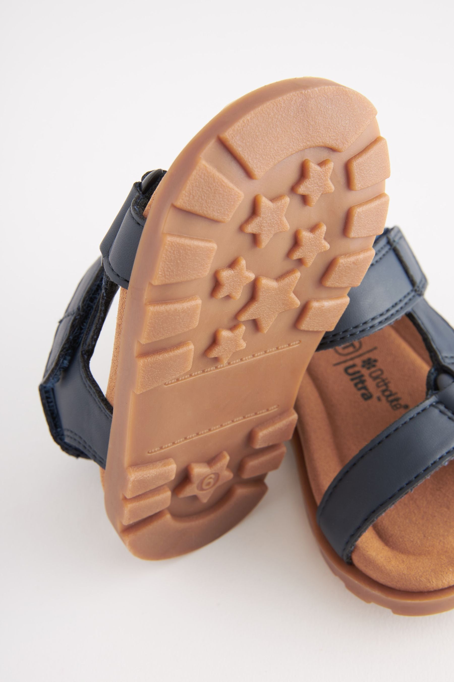 Navy Blue Cushioned Touch Fastening Trekker Sandals