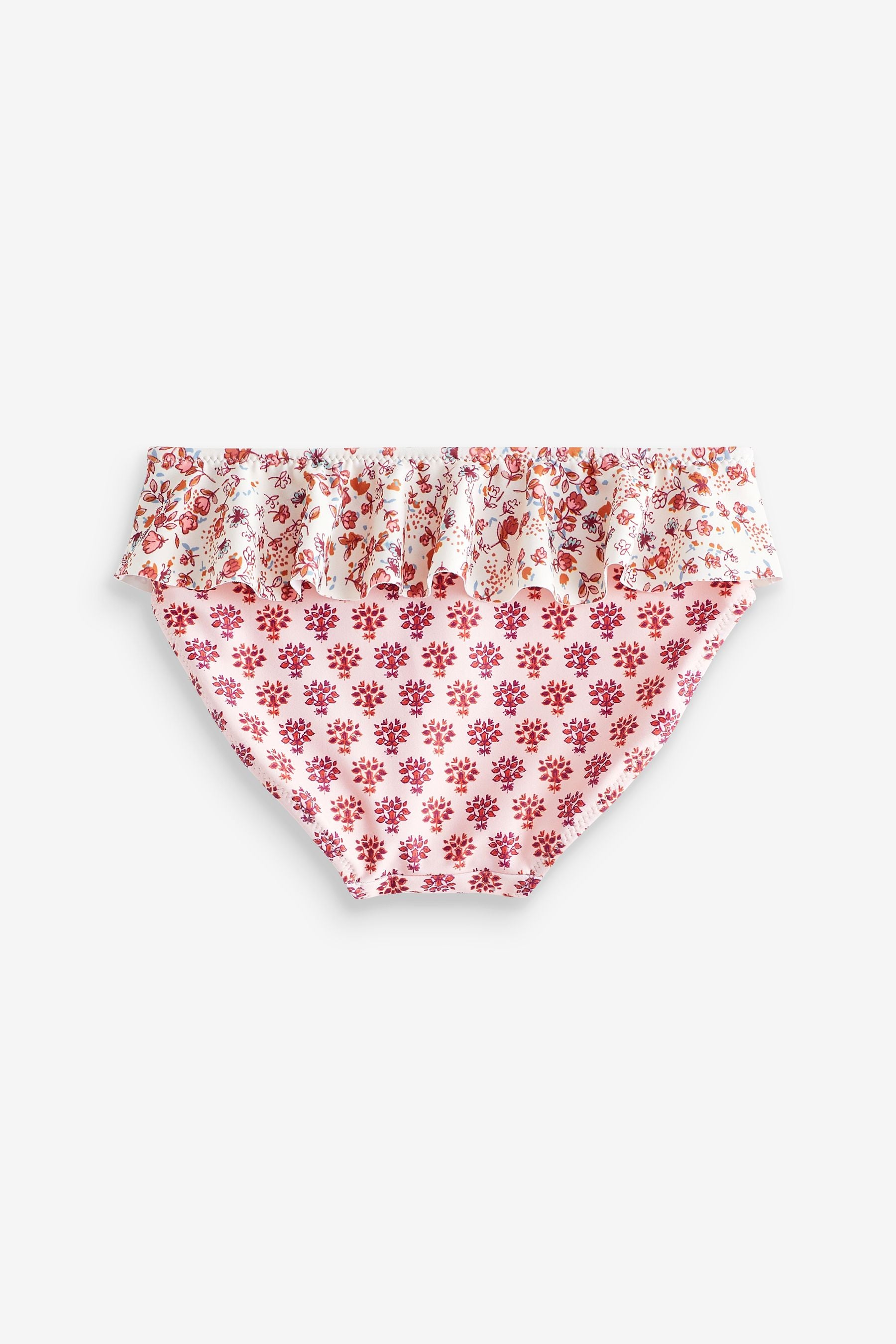 Pink/White Ruffle Tiered Bikini (3-16yrs)