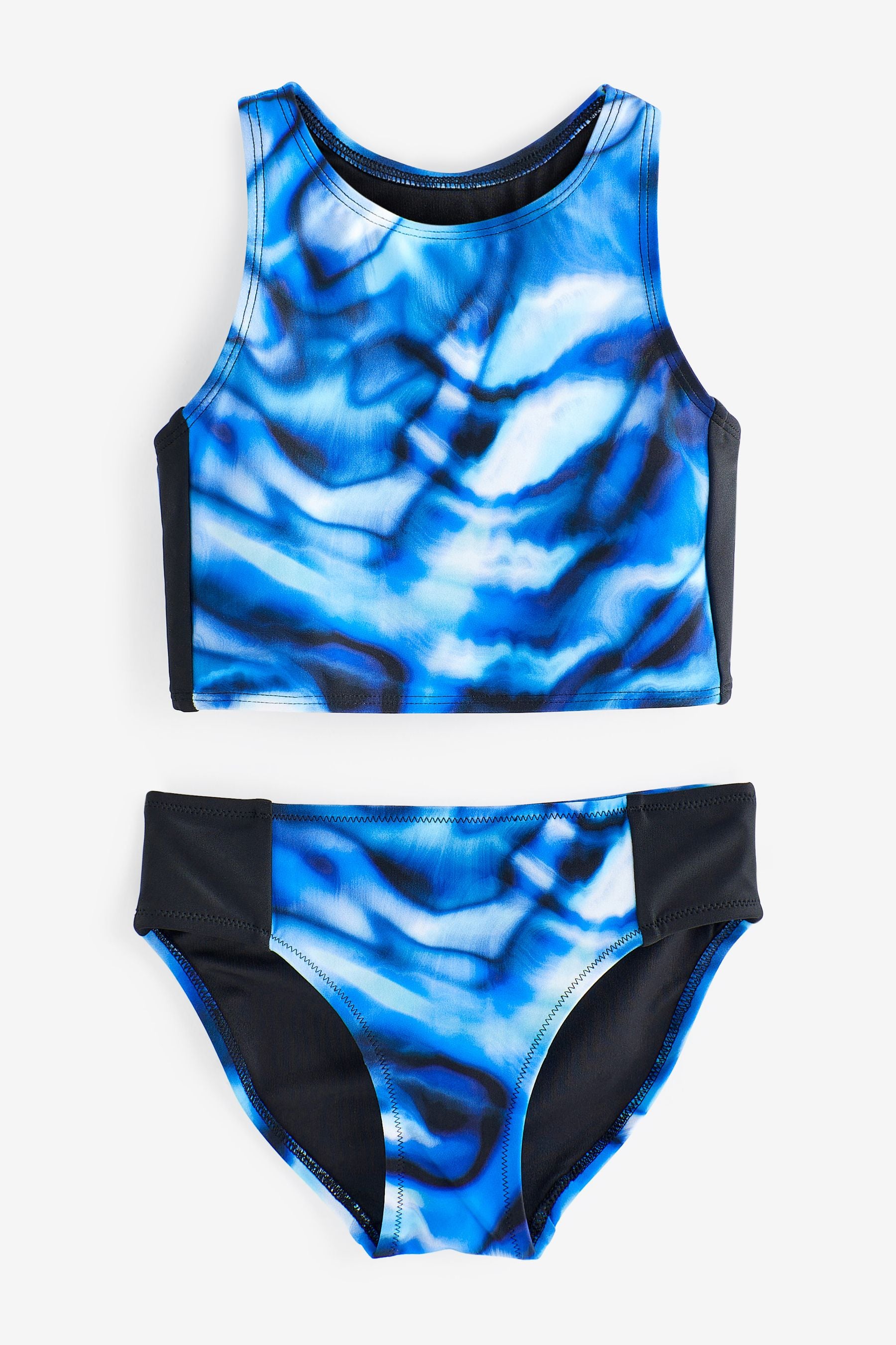 Blue/Black Sports Bikini (3-16yrs)