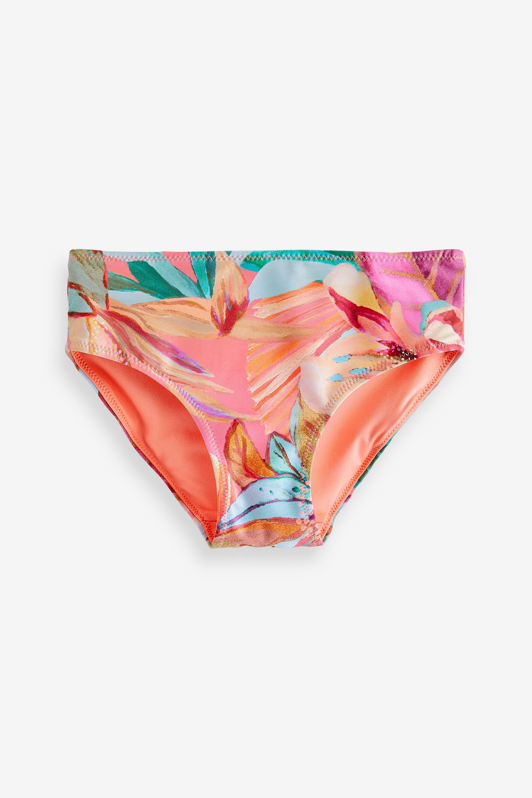 Orange Palm Print Long Sleeved Bikini (3-16yrs)