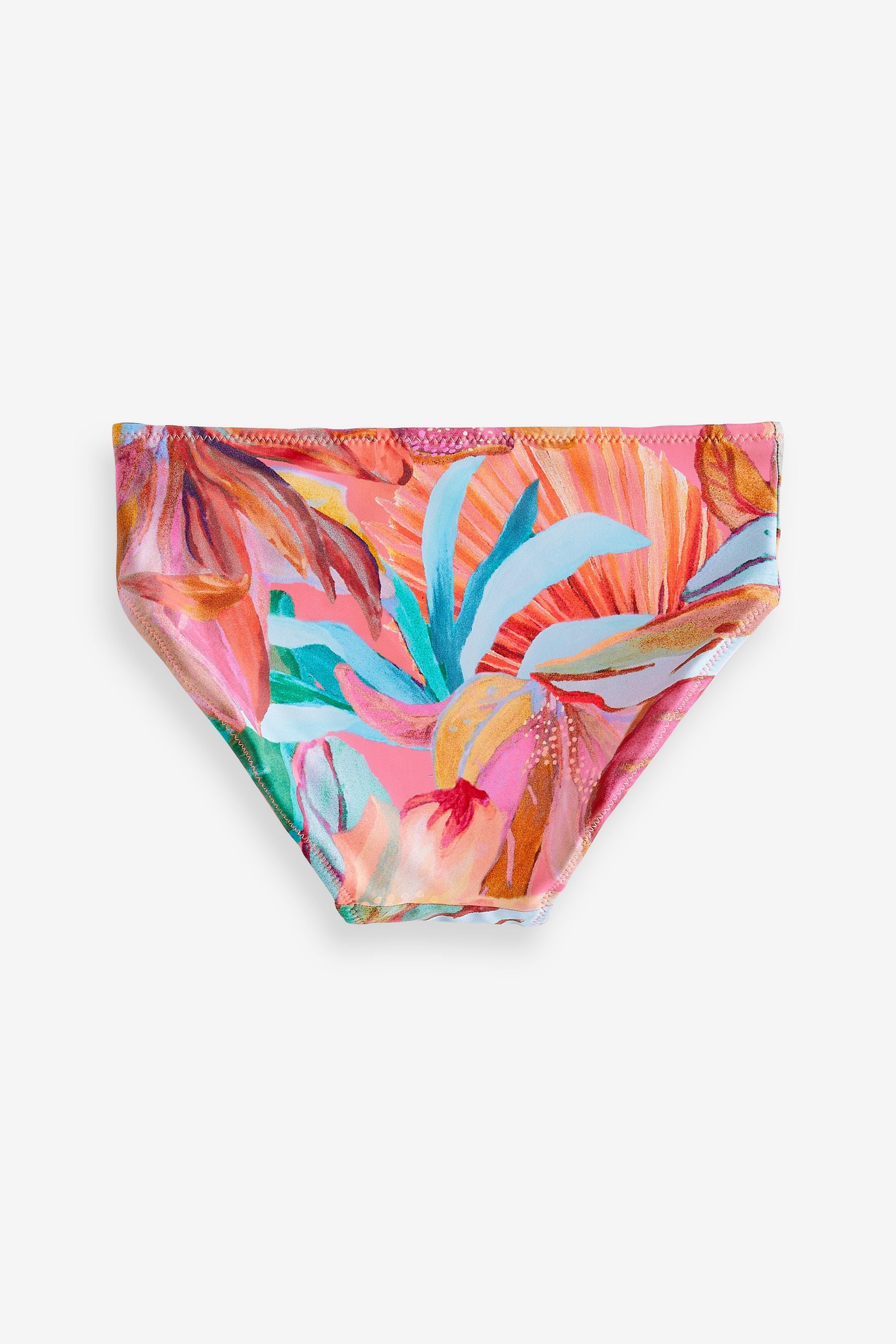 Orange Palm Print Long Sleeved Bikini (3-16yrs)