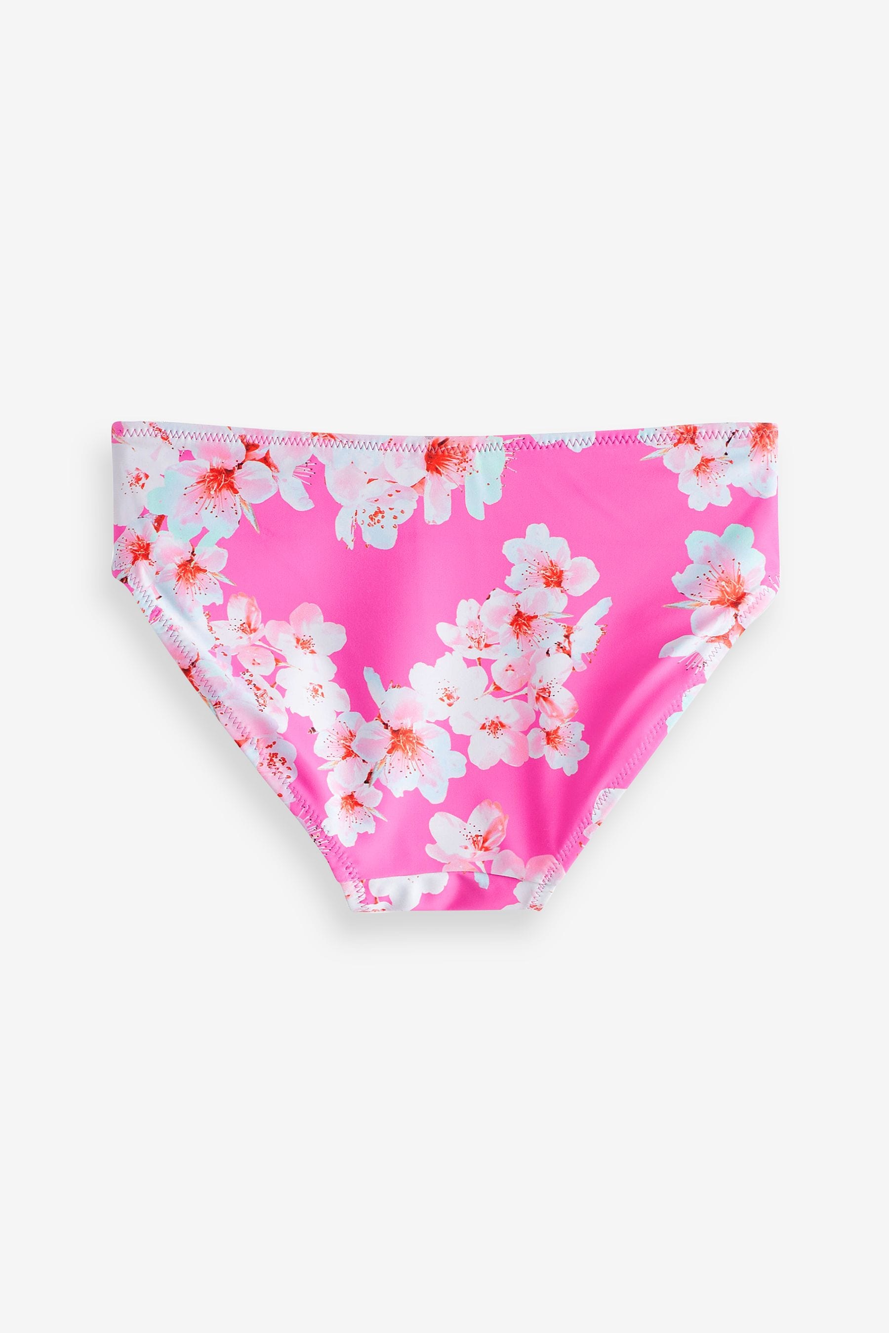 Bright Pink Floral Bikini (3-16yrs)