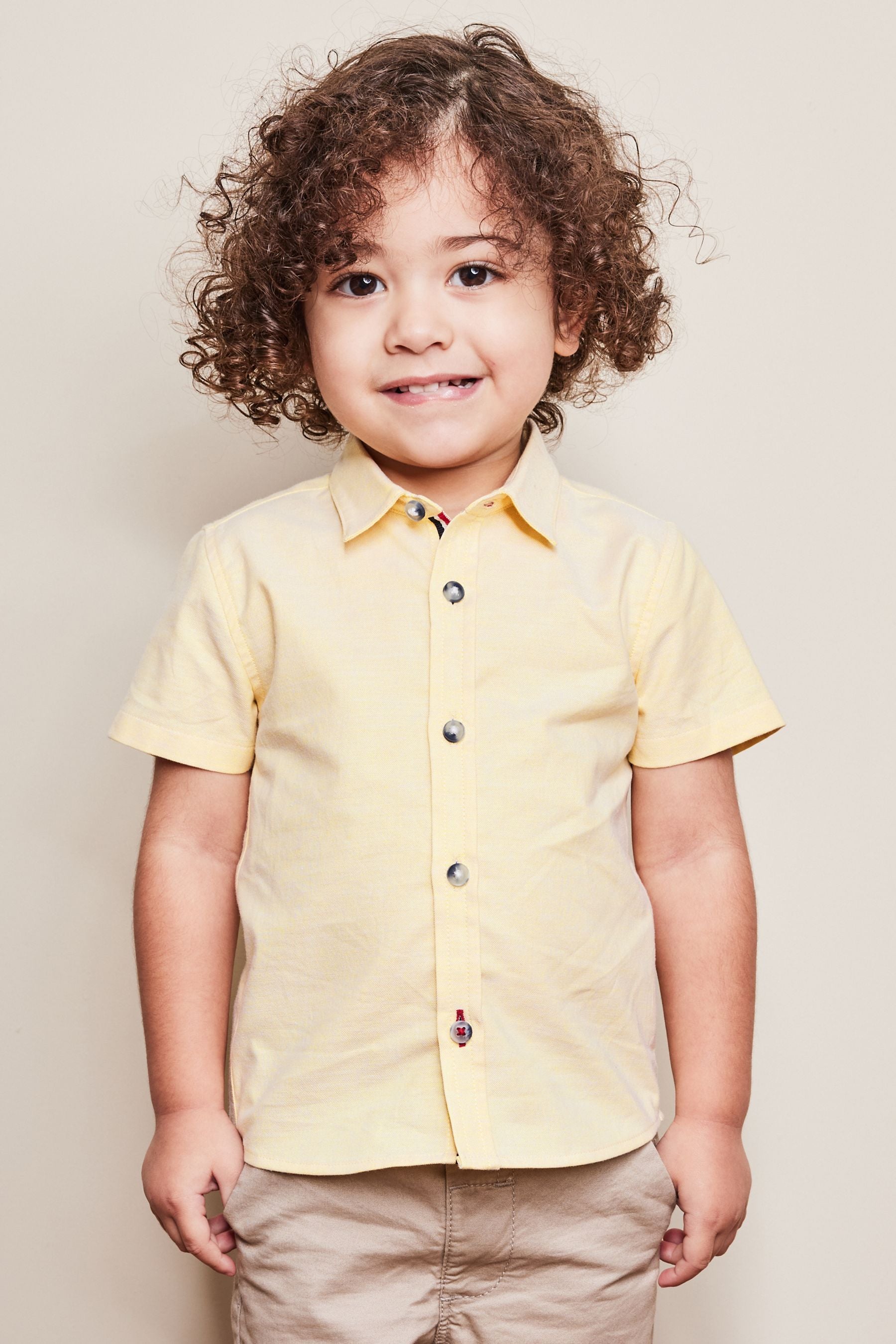 Yellow Trimmed Oxford Shirt (3mths-7yrs)