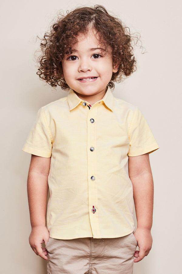 Yellow Trimmed Oxford Shirt (3mths-7yrs)