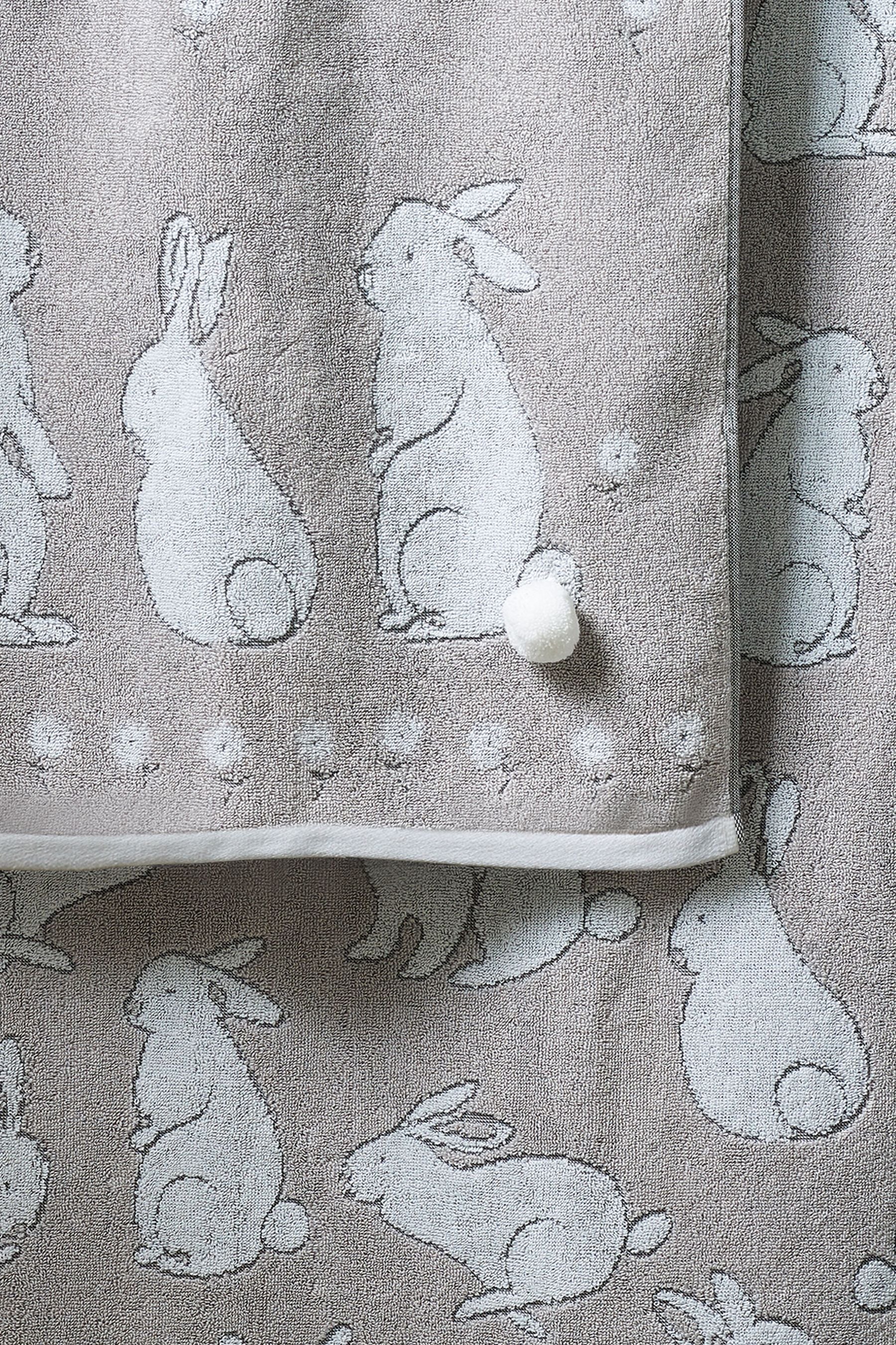 Grey Bunnies 100% Cotton Towels