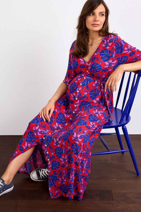 Floral Print Maternity Nursing Dress