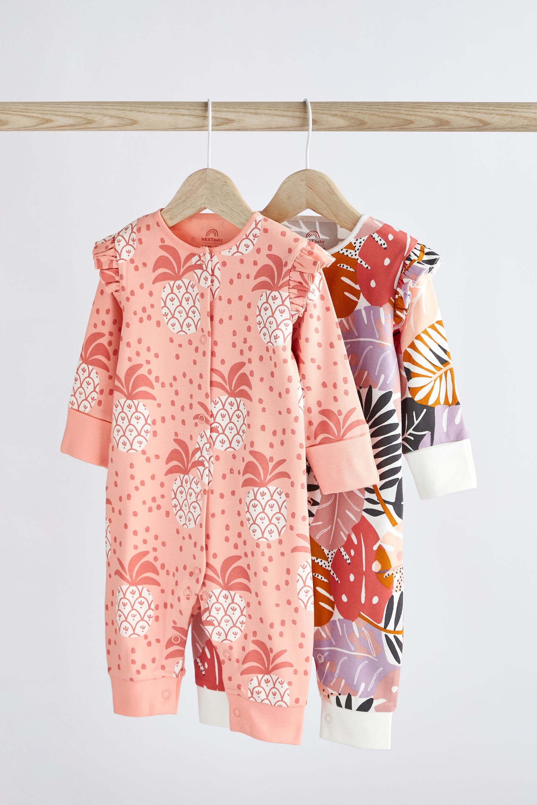 Pink Sleepsuits 2 Pack (0mths-3yrs)