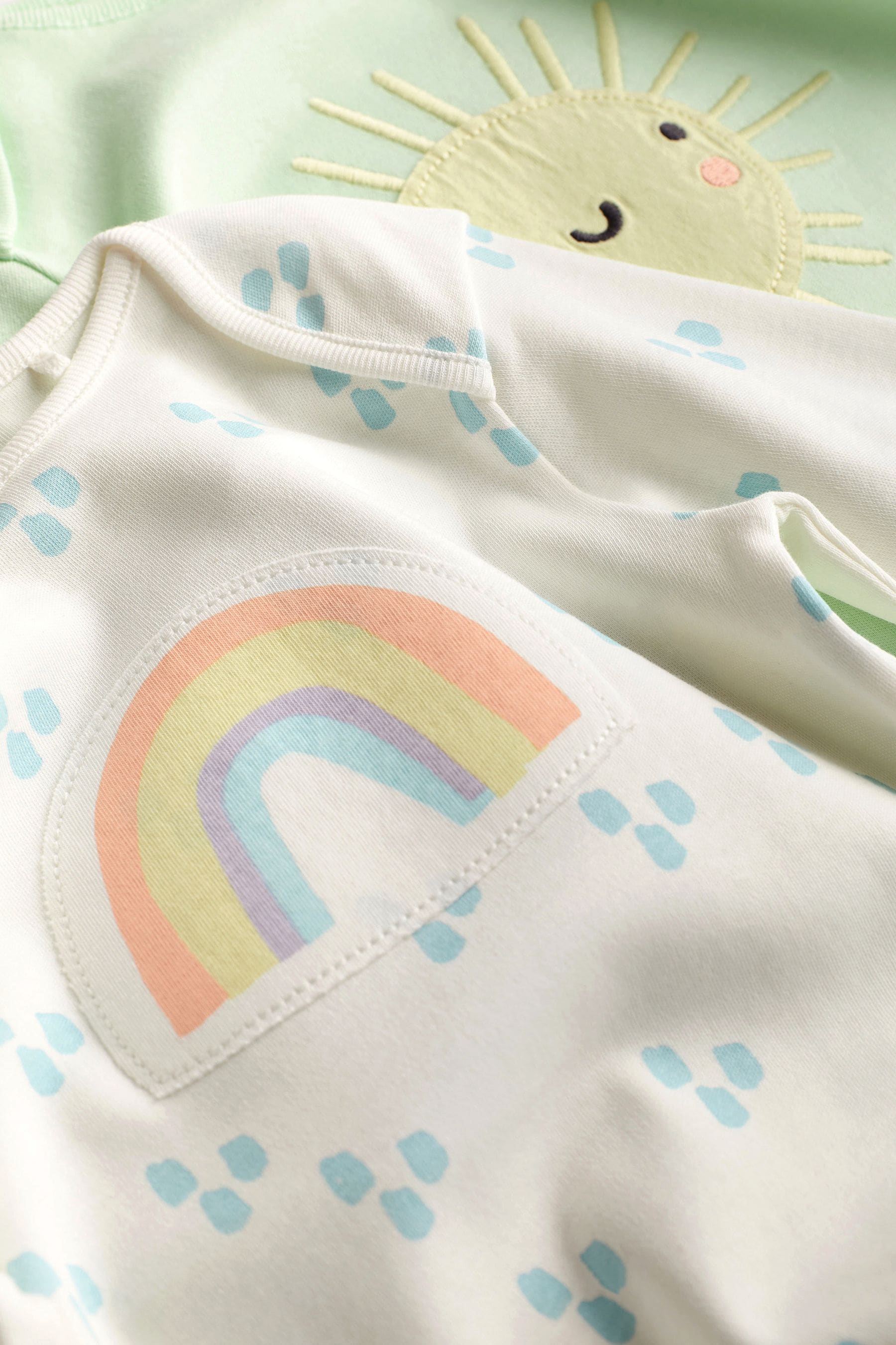 Multi Pastel Baby Sleepsuits 4 Pack (0-2yrs)