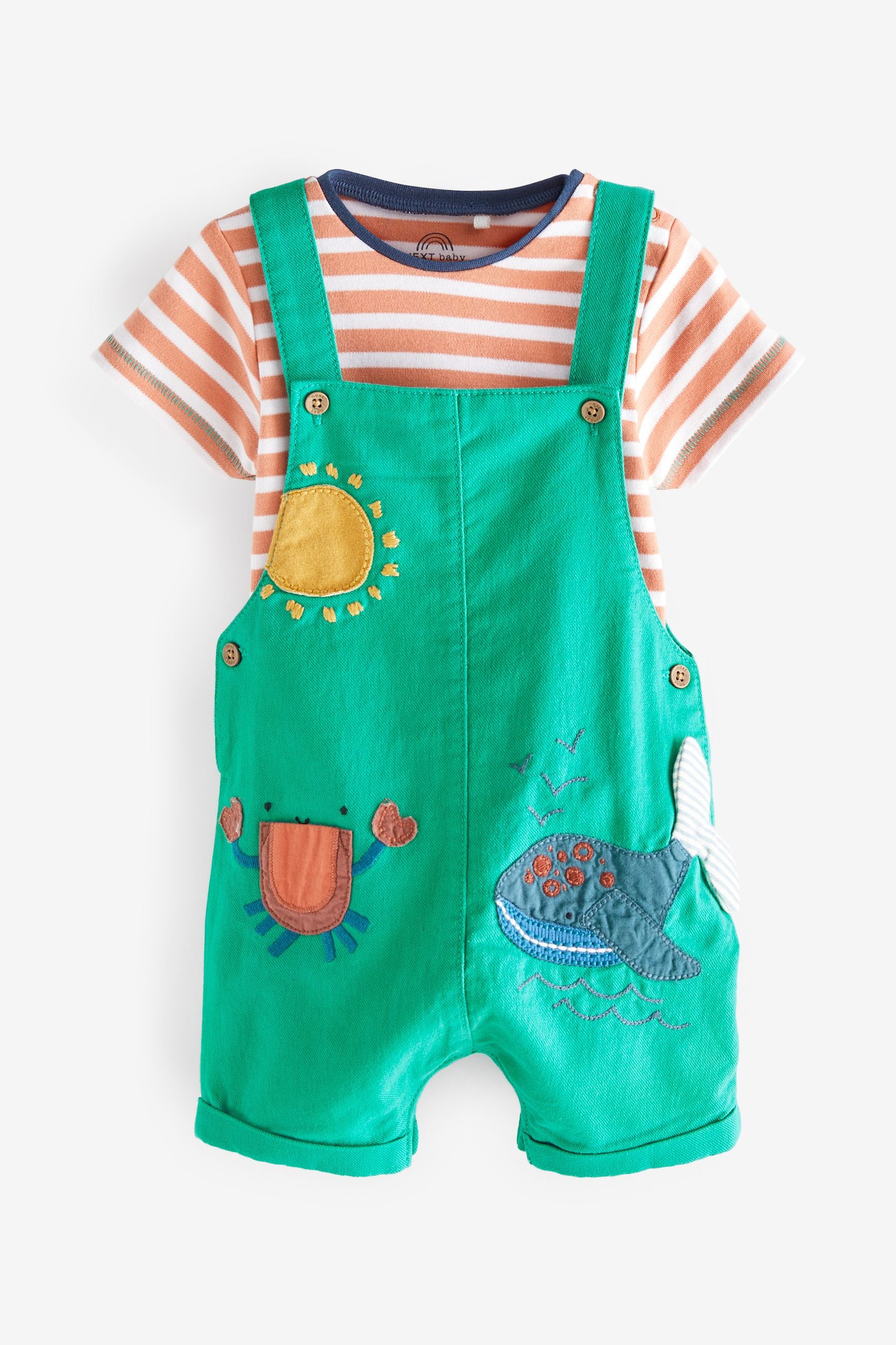 Bright Baby Character Dungarees And Bodysuit 2 Piece Set (0mths-2yrs)