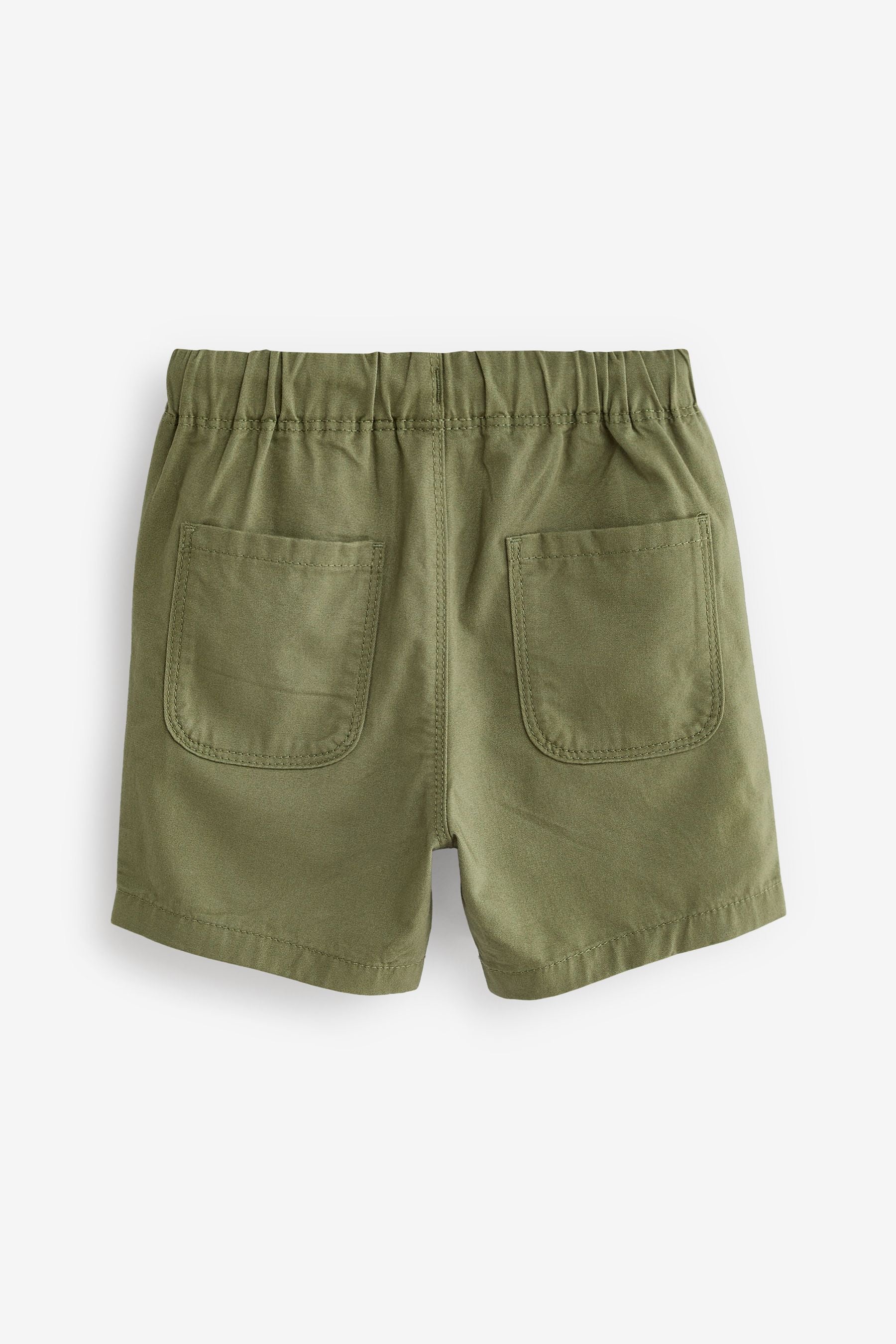 Khaki Green/Tan Brown Pull-On Shorts 2 Pack (3mths-7yrs)